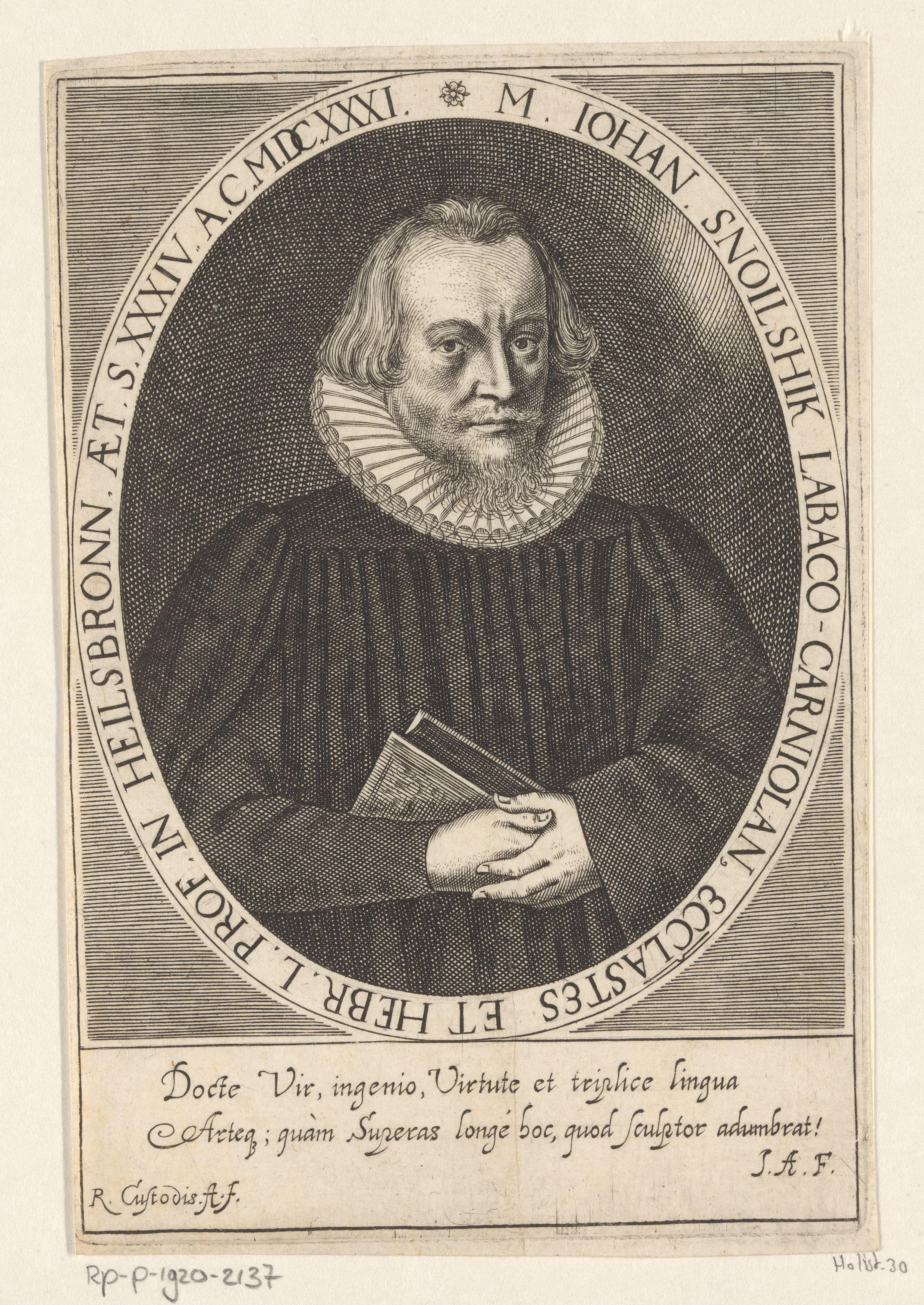 Portret van Johann Snoilshik op 34-jarige leeftijd