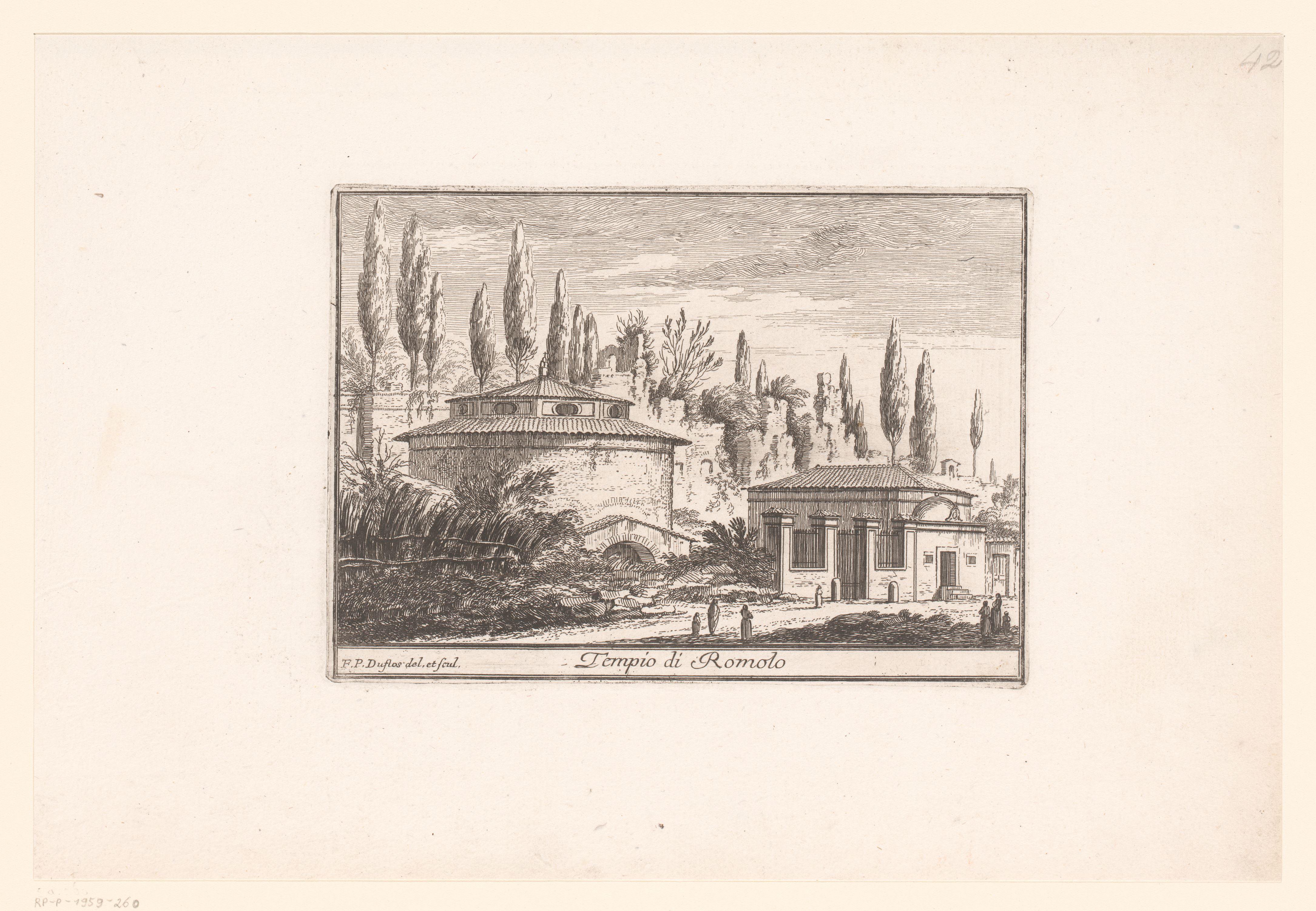 Zicht op de Tempel van Romulus