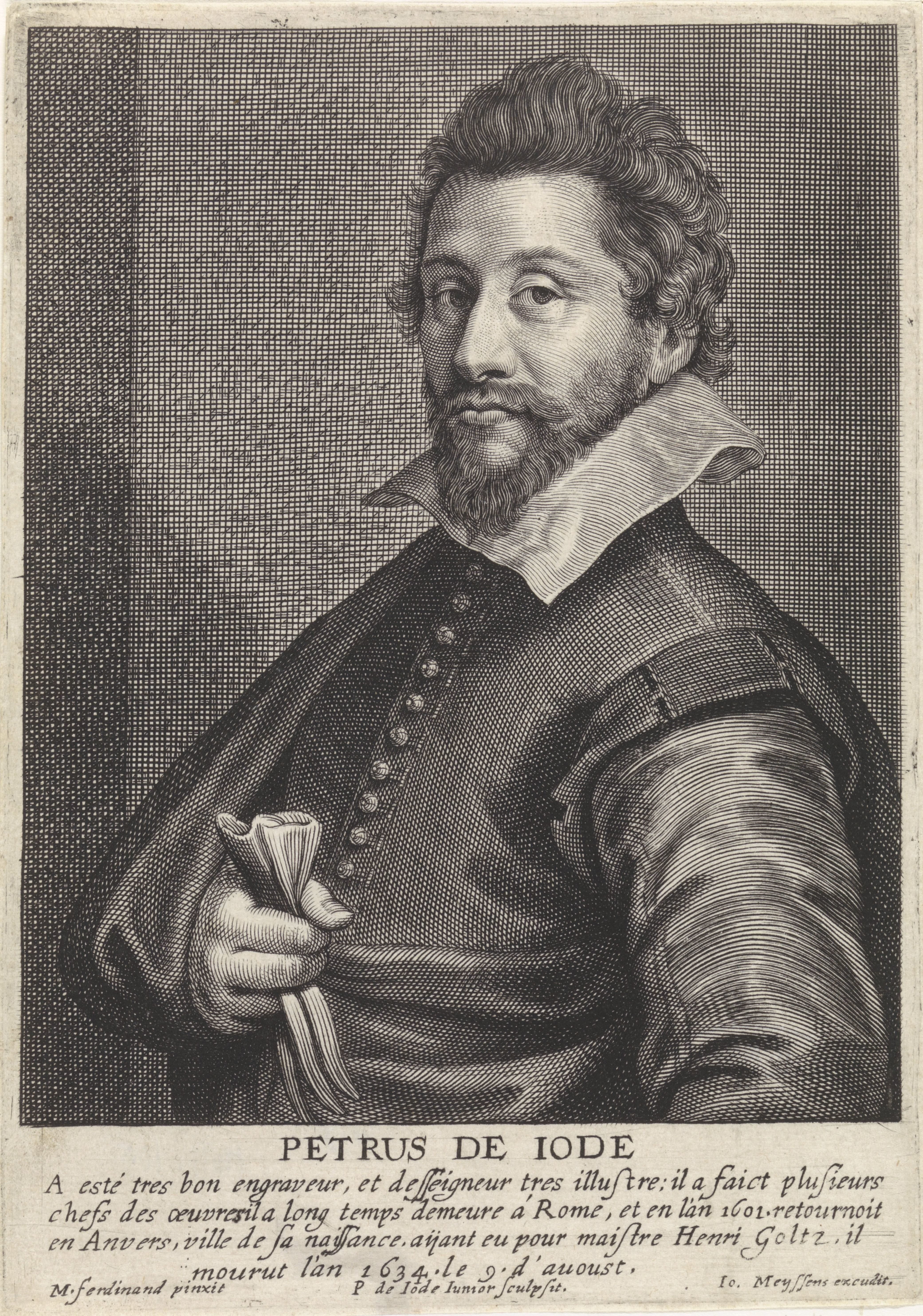 Busteportret van Pieter de Jode (I)