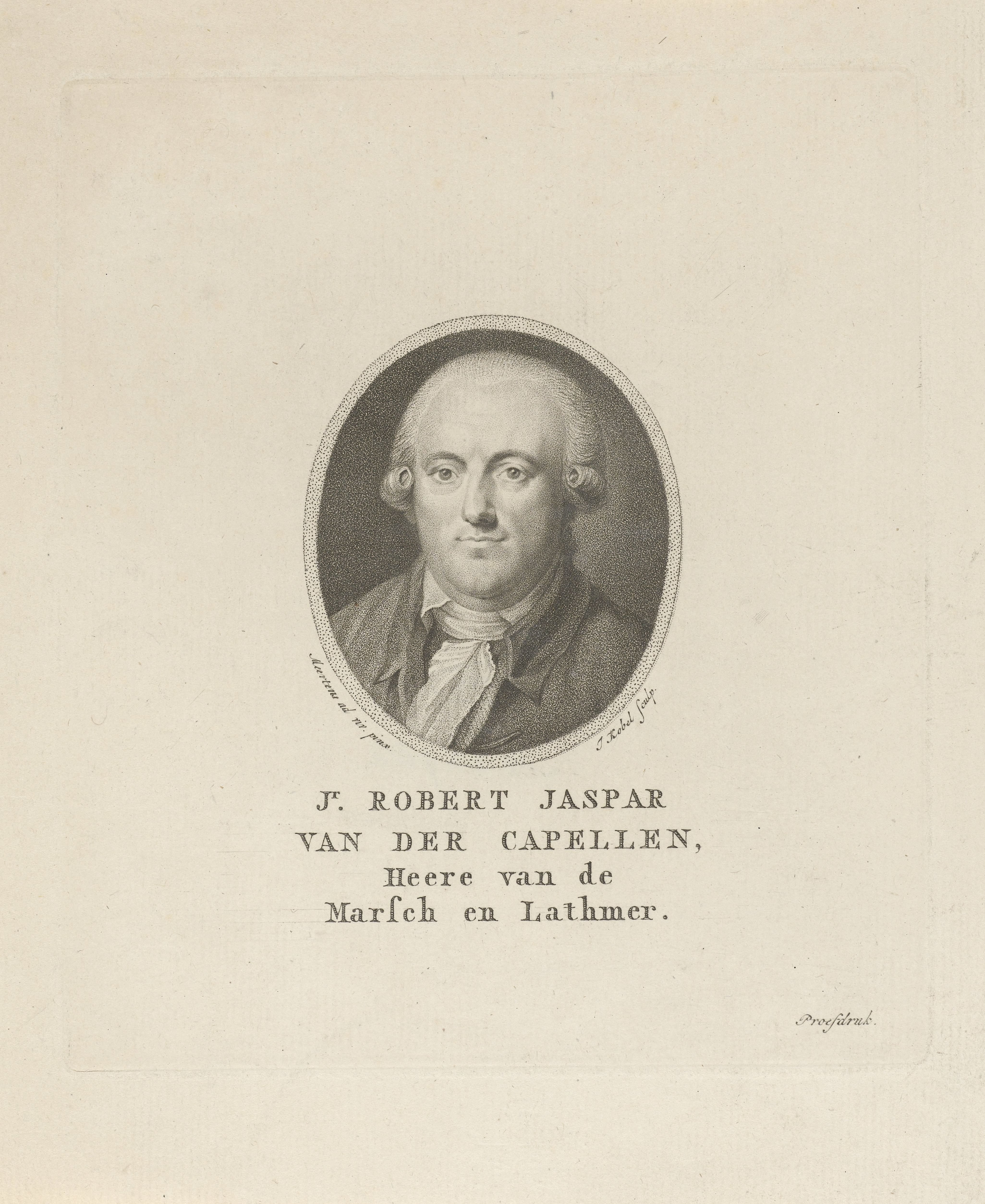 Portret van Robert Jasper van der Capellen
