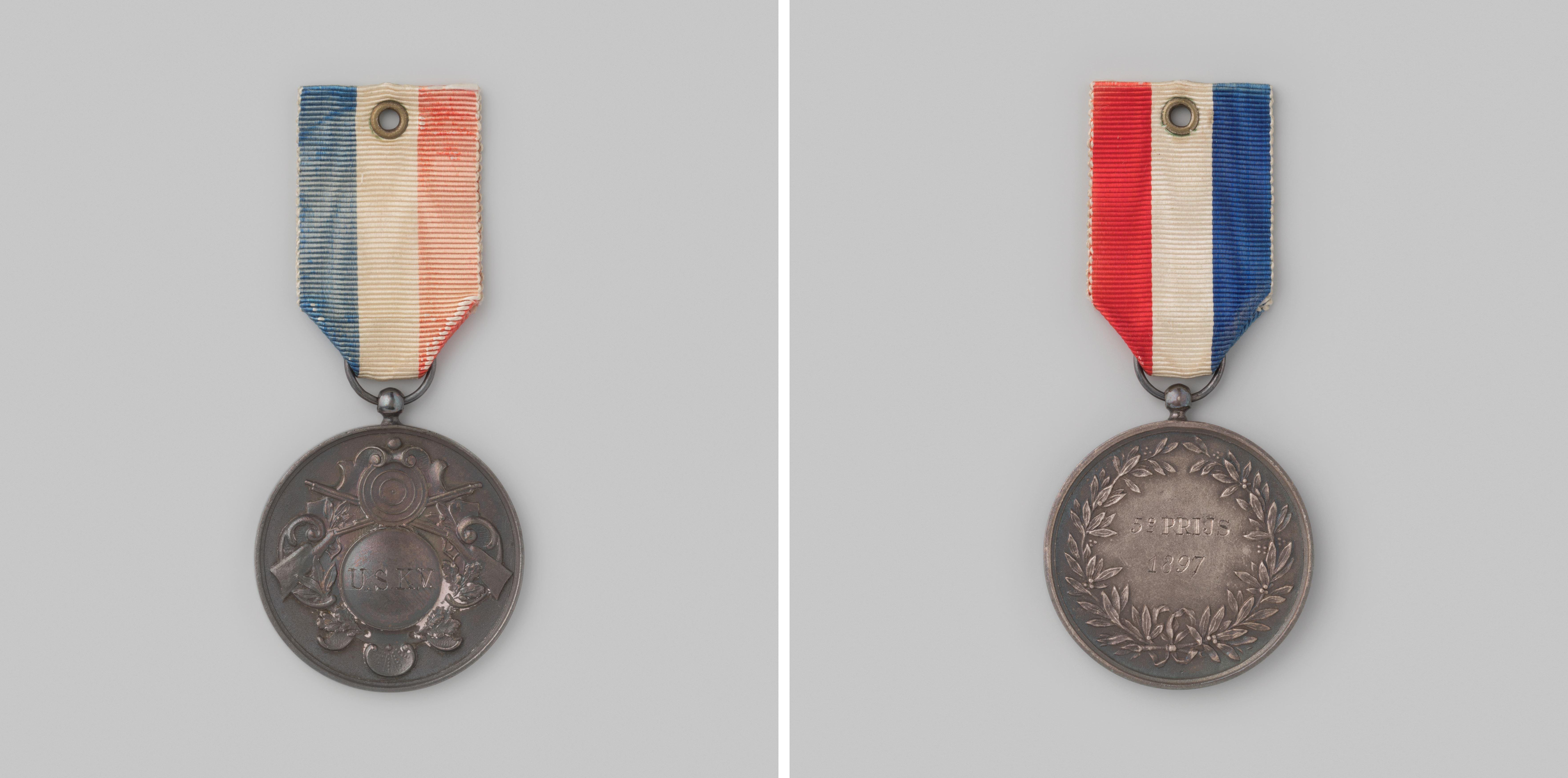 Prijspenning (handelspenning) uitgeloofd door de Utrechtse Schutterij Kader Vereeniging Graaf Jan van Nassau