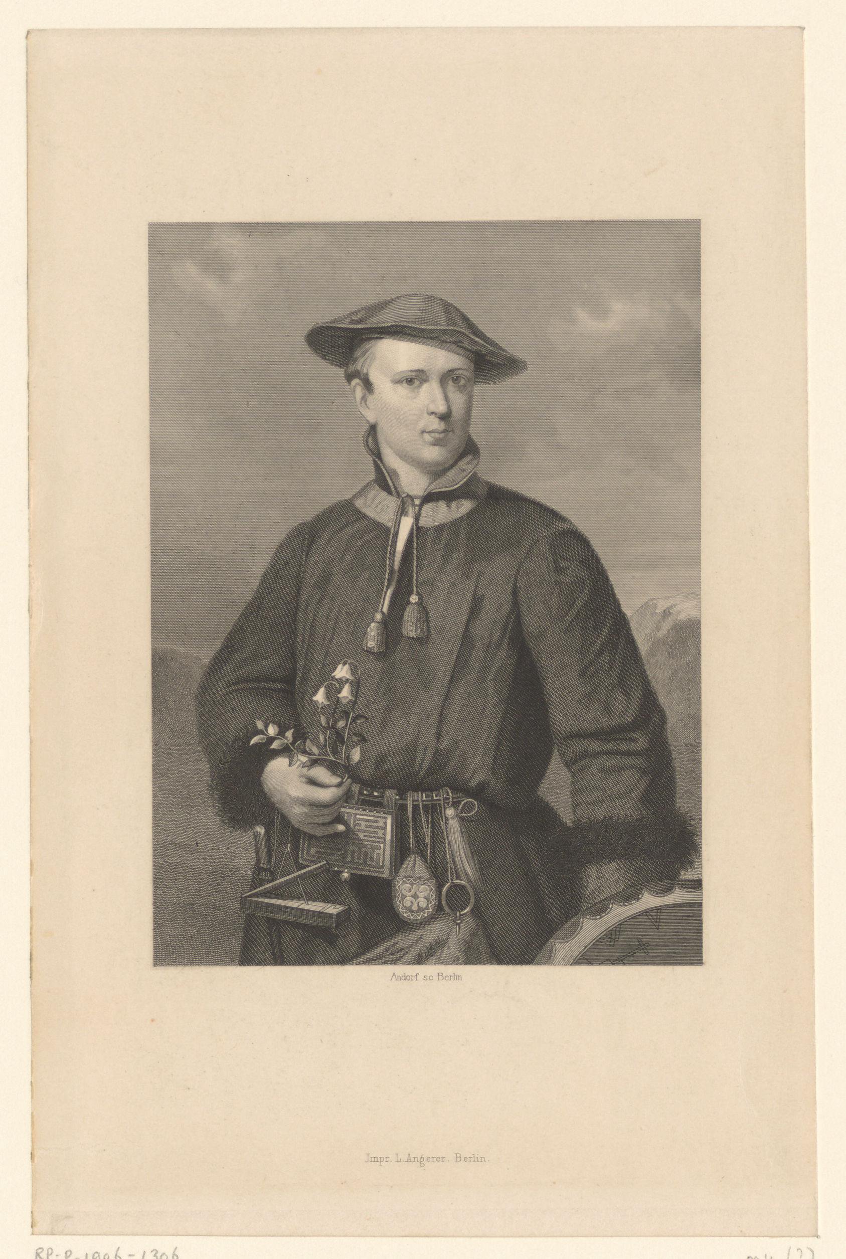 Portret van Carolus Linnaeus in Sami klederdracht