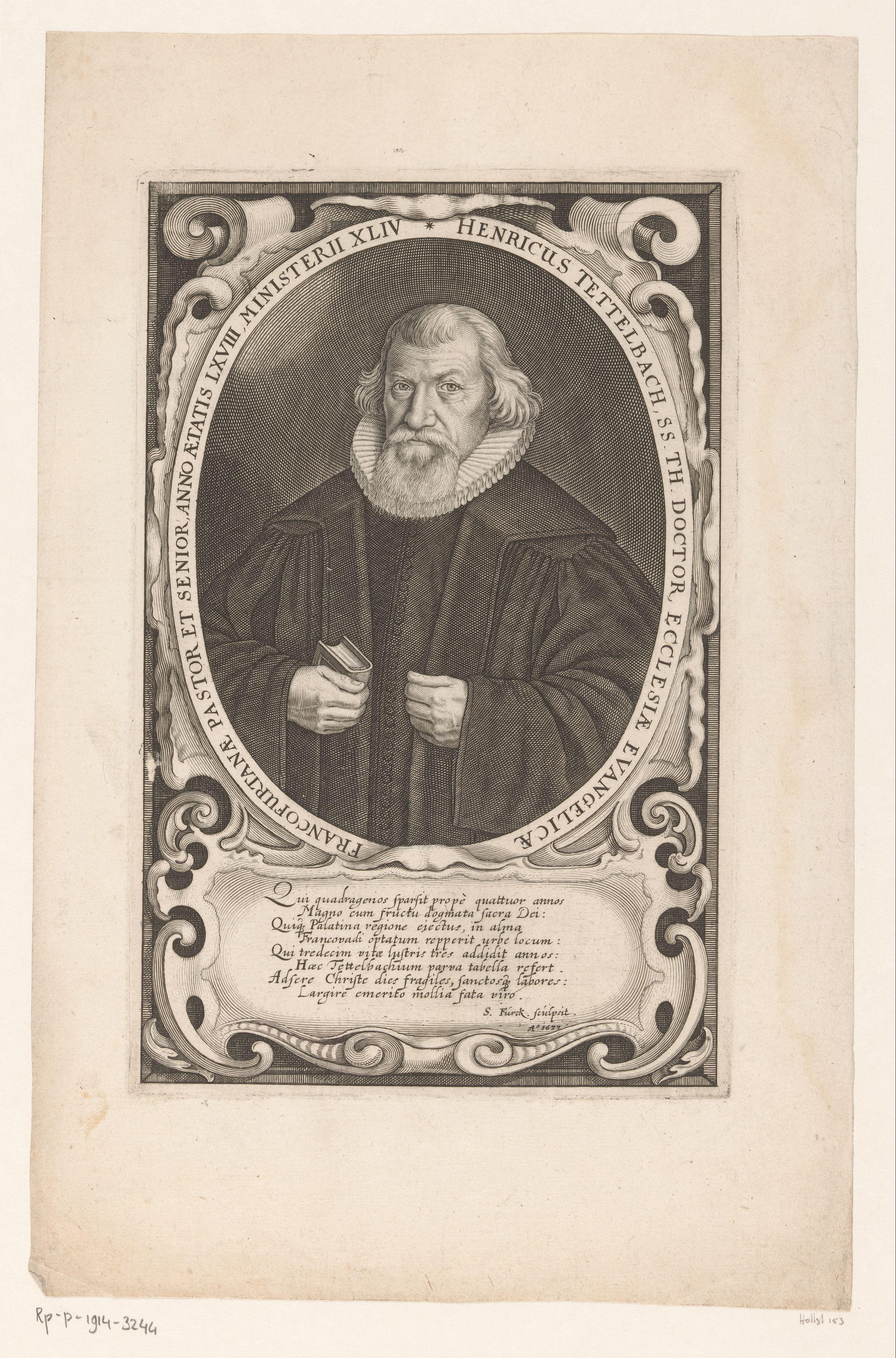 Portret van Heinrich Tettelbach op 68-jarige leeftijd