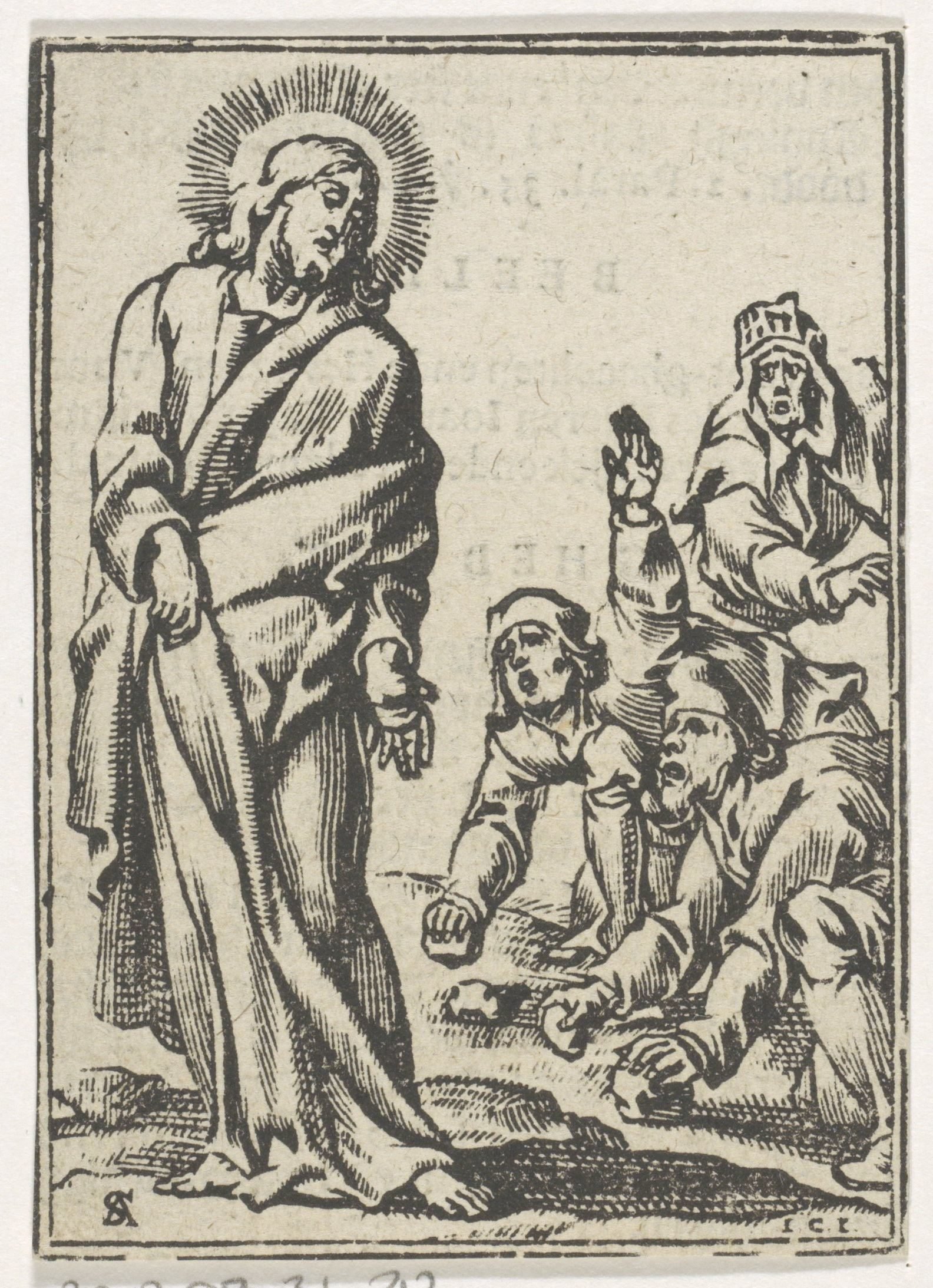 Joden in de tempel gooien stenen naar Christus