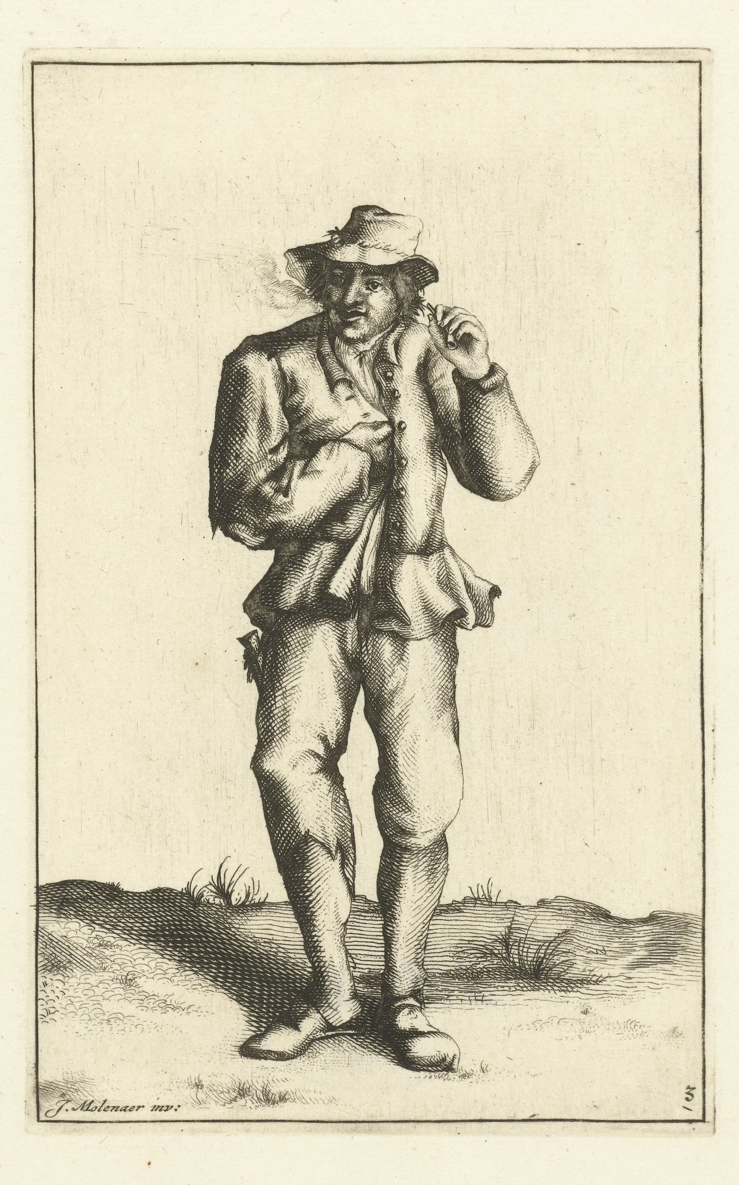 Boer rookt pijp