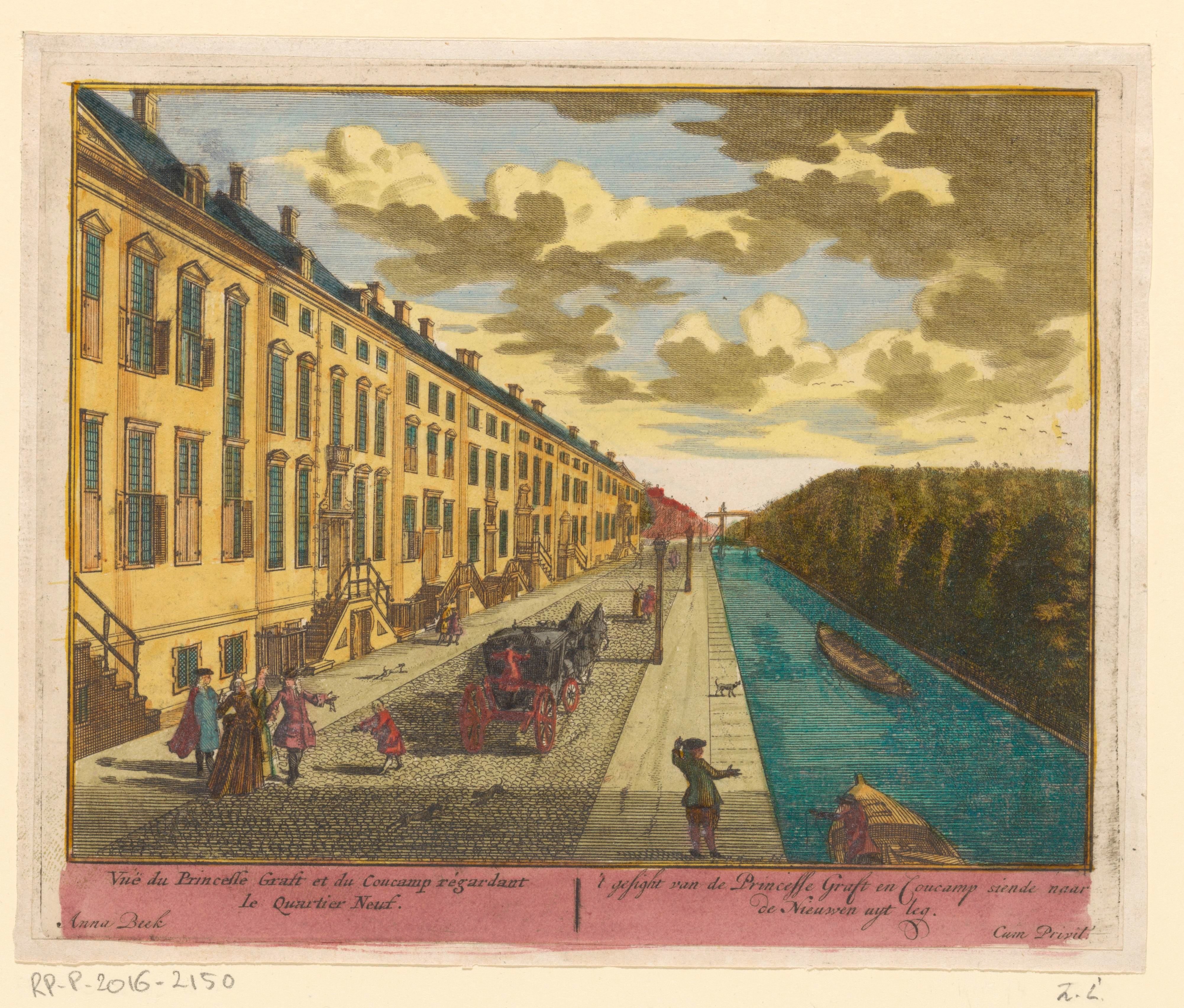 Gezicht op de Prinsessegracht te Den Haag