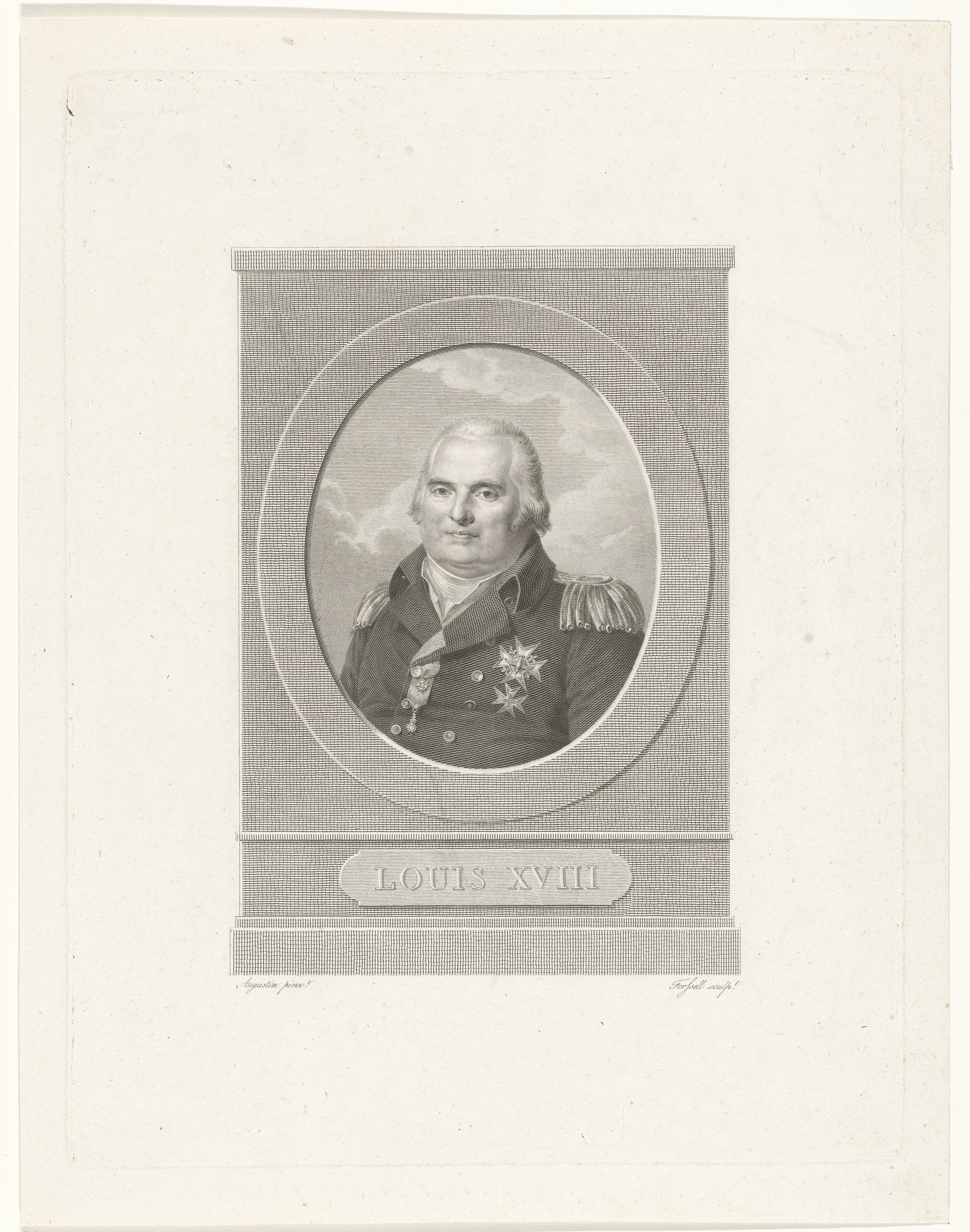 Portret van koning Lodewijk XVIII