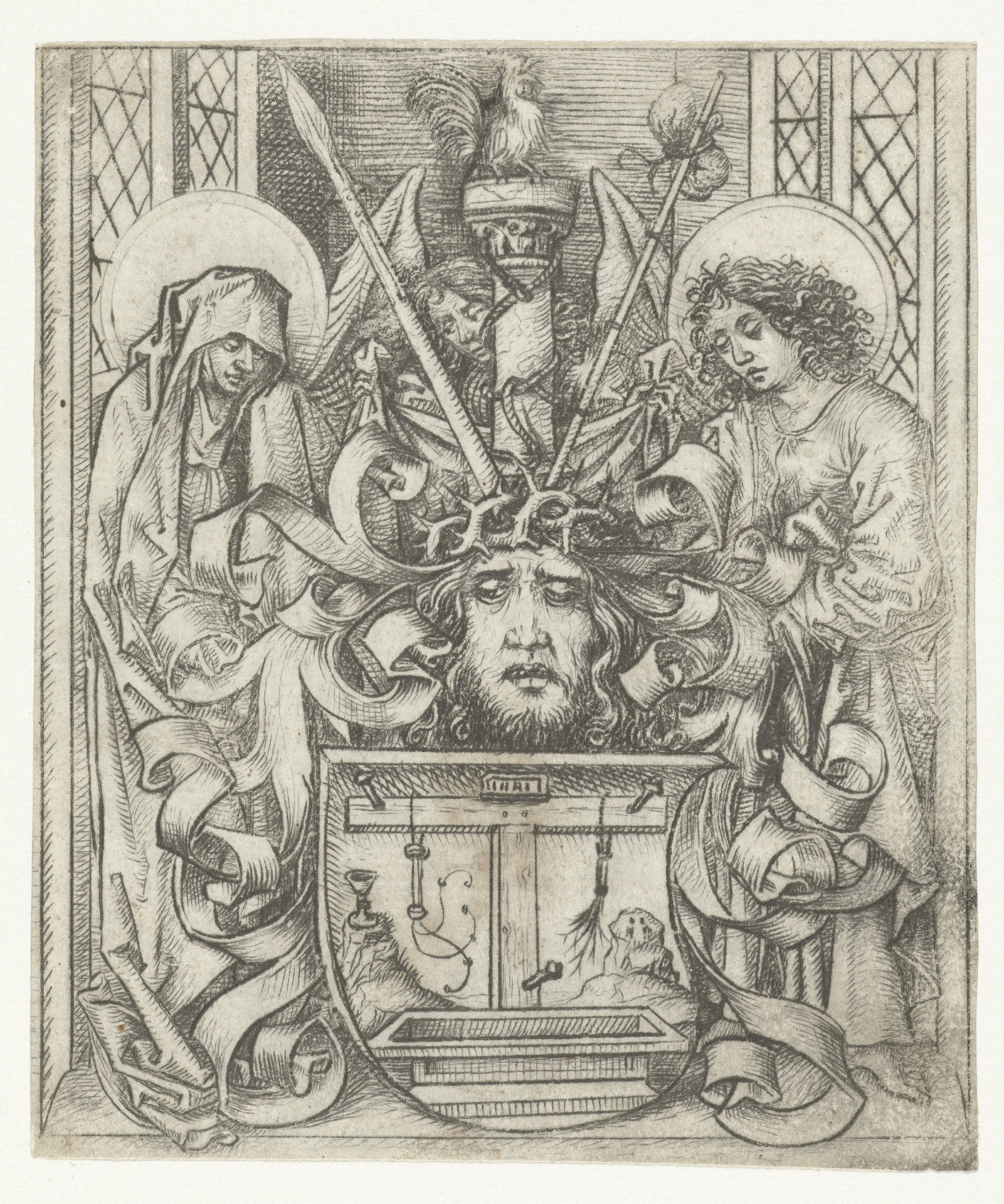 Wapenschild met de Arma Christi