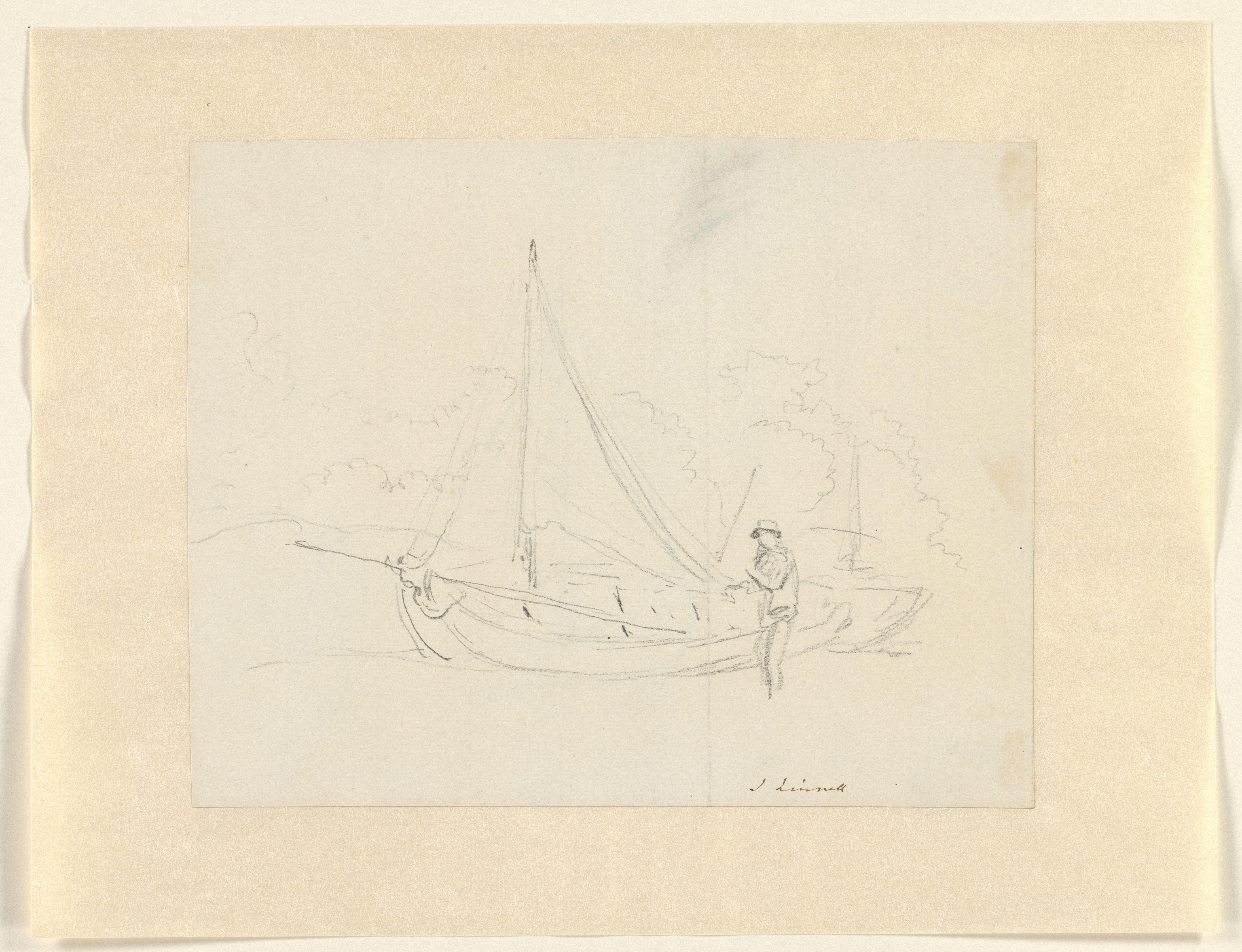 Figuur bij een zeilschip