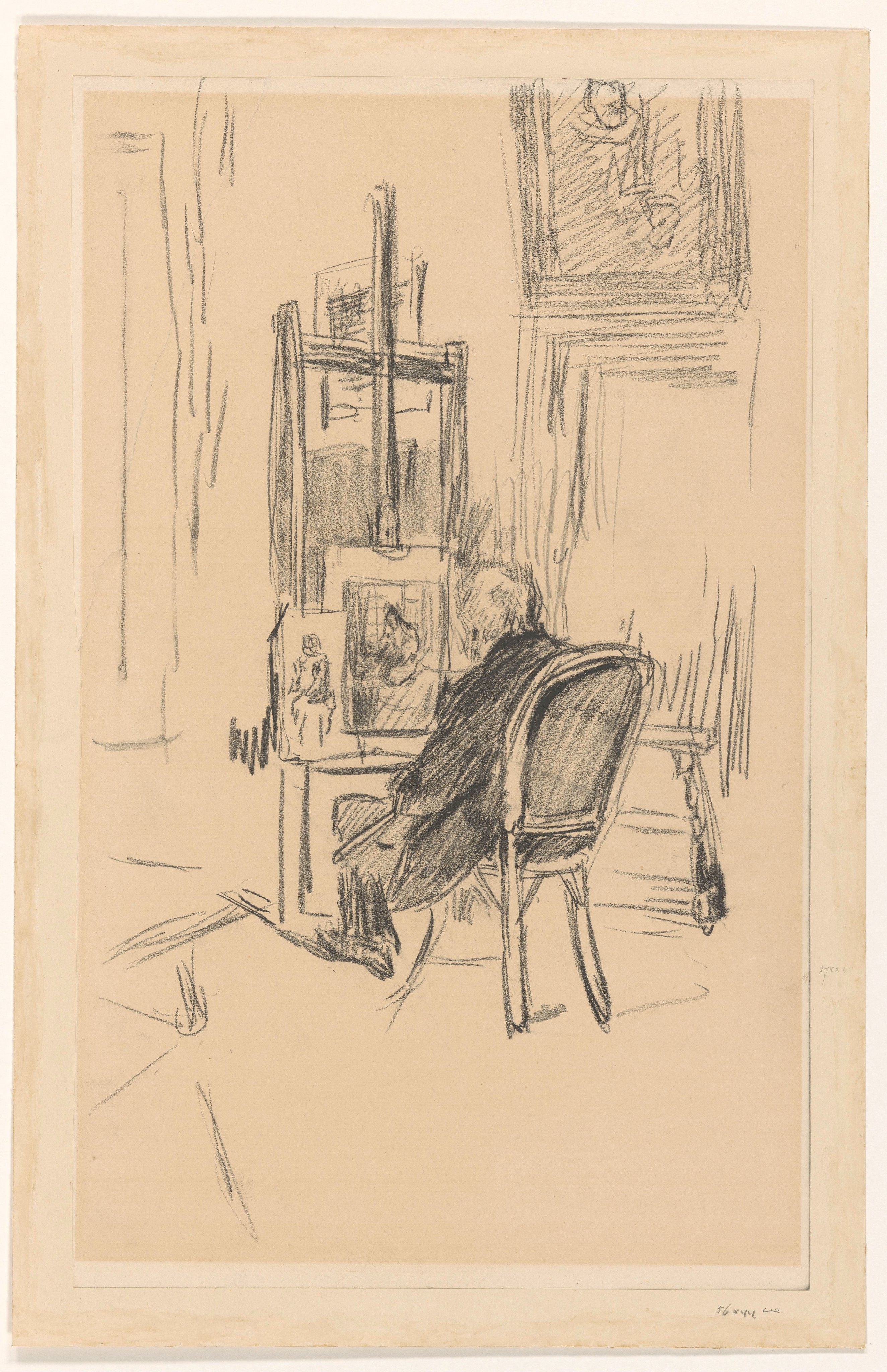 Jozef Israels in zijn atelier