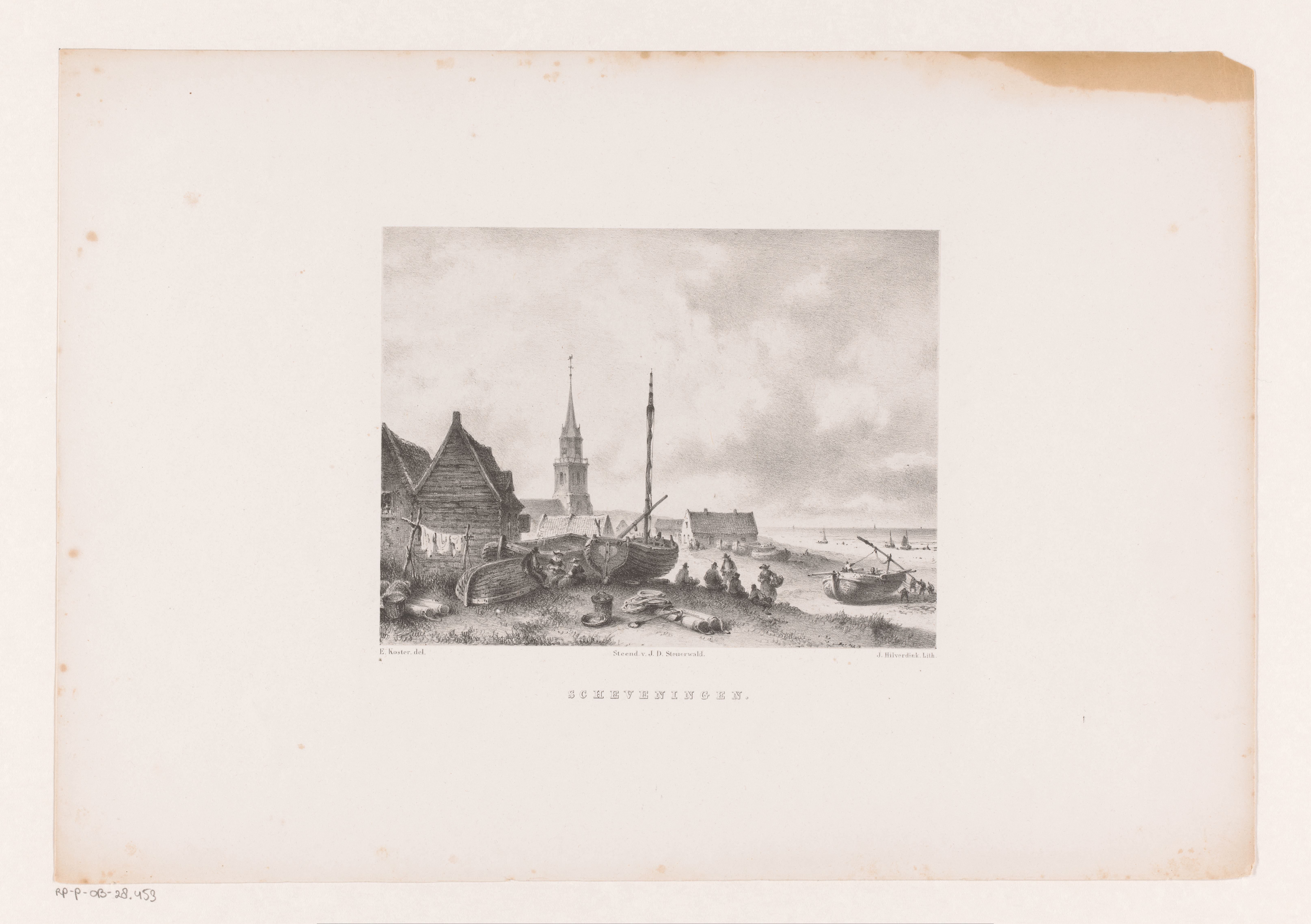 Gezicht op het strand van Scheveningen