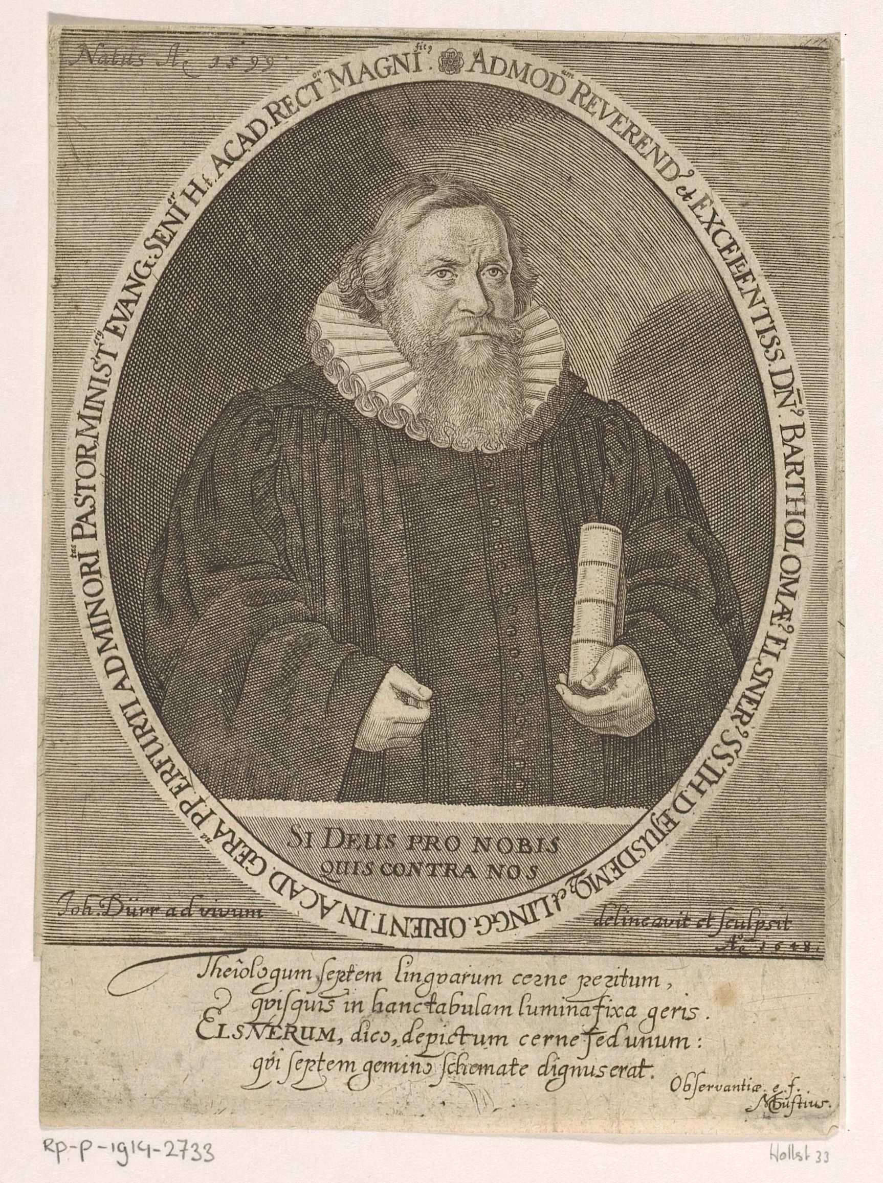Portret van Bartholomäus Elsner