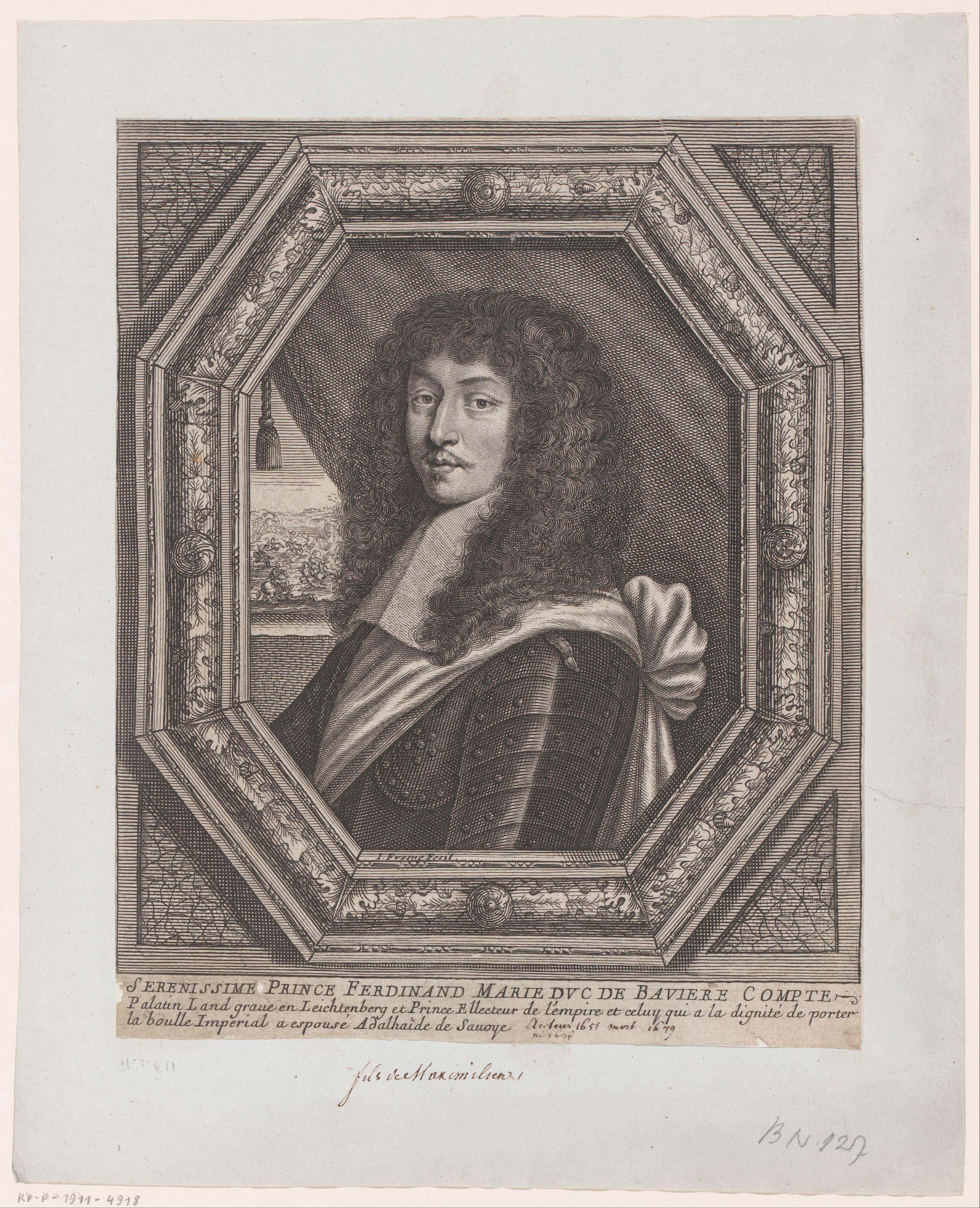 Portret van Ferdinand Maria van Beieren