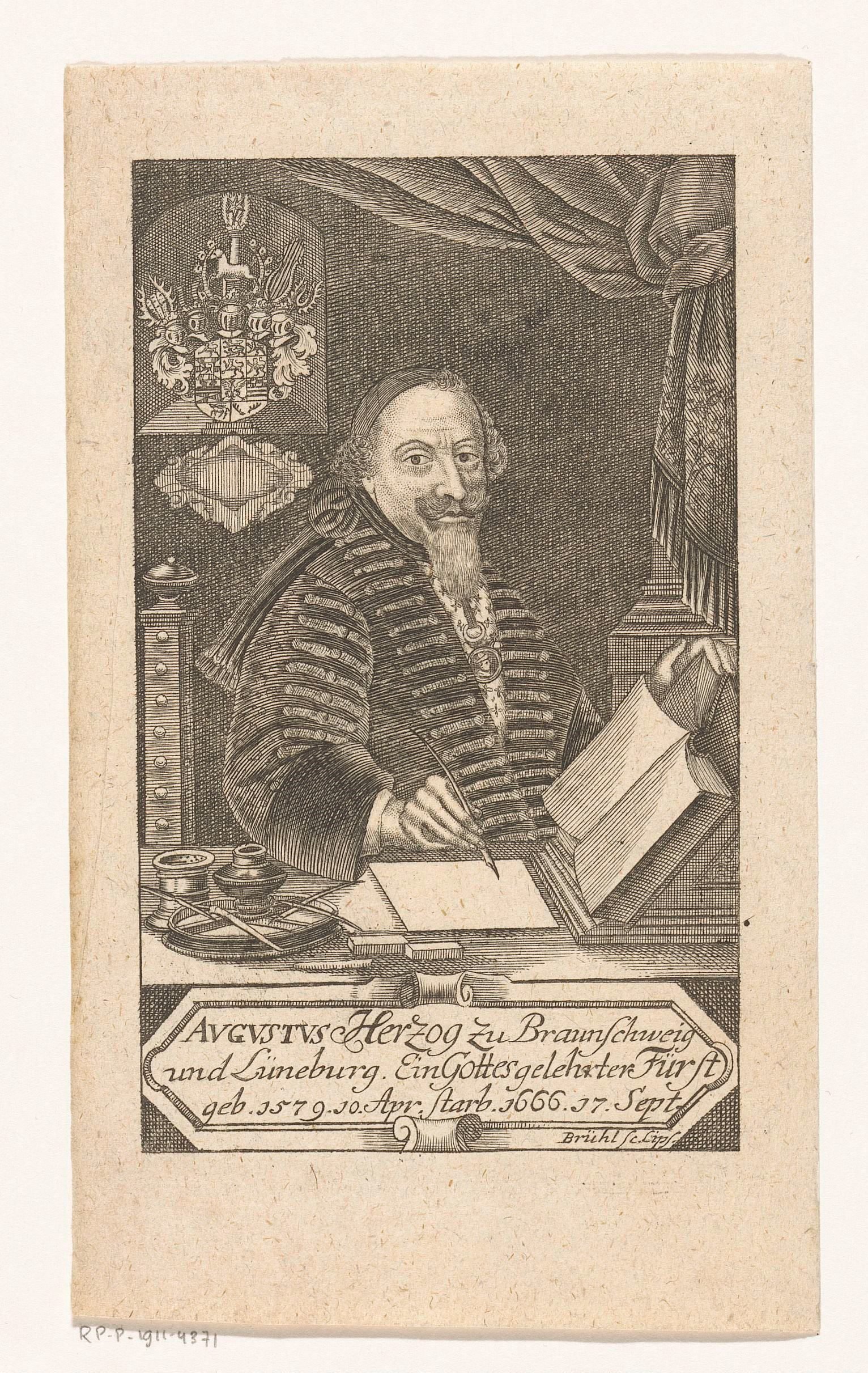 Portret van August II de jongere, hertog van Braunschweig-Lüneburg