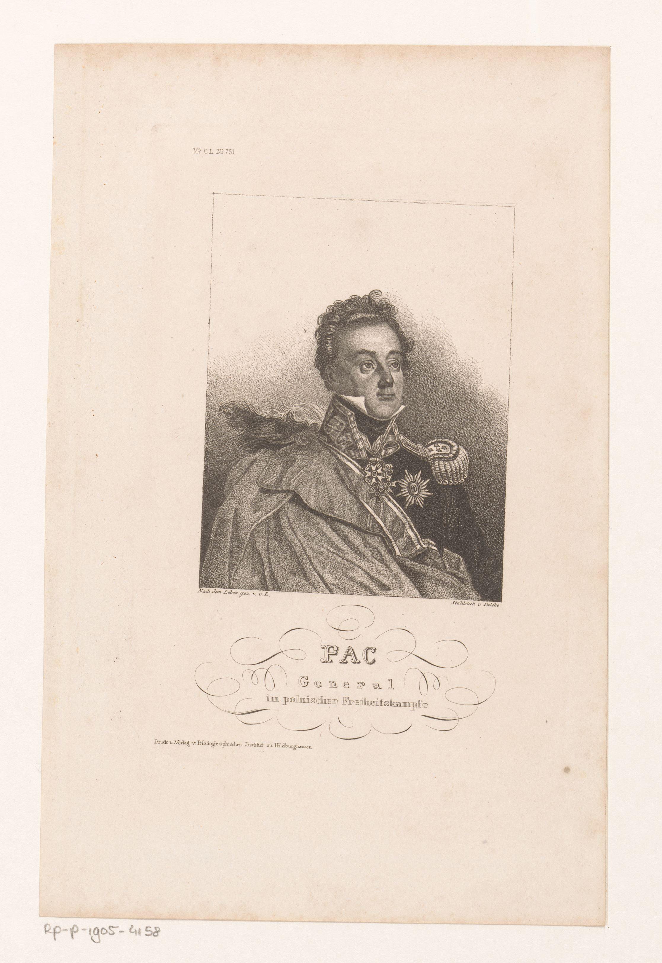 Portret van Michał Ludwik Pac