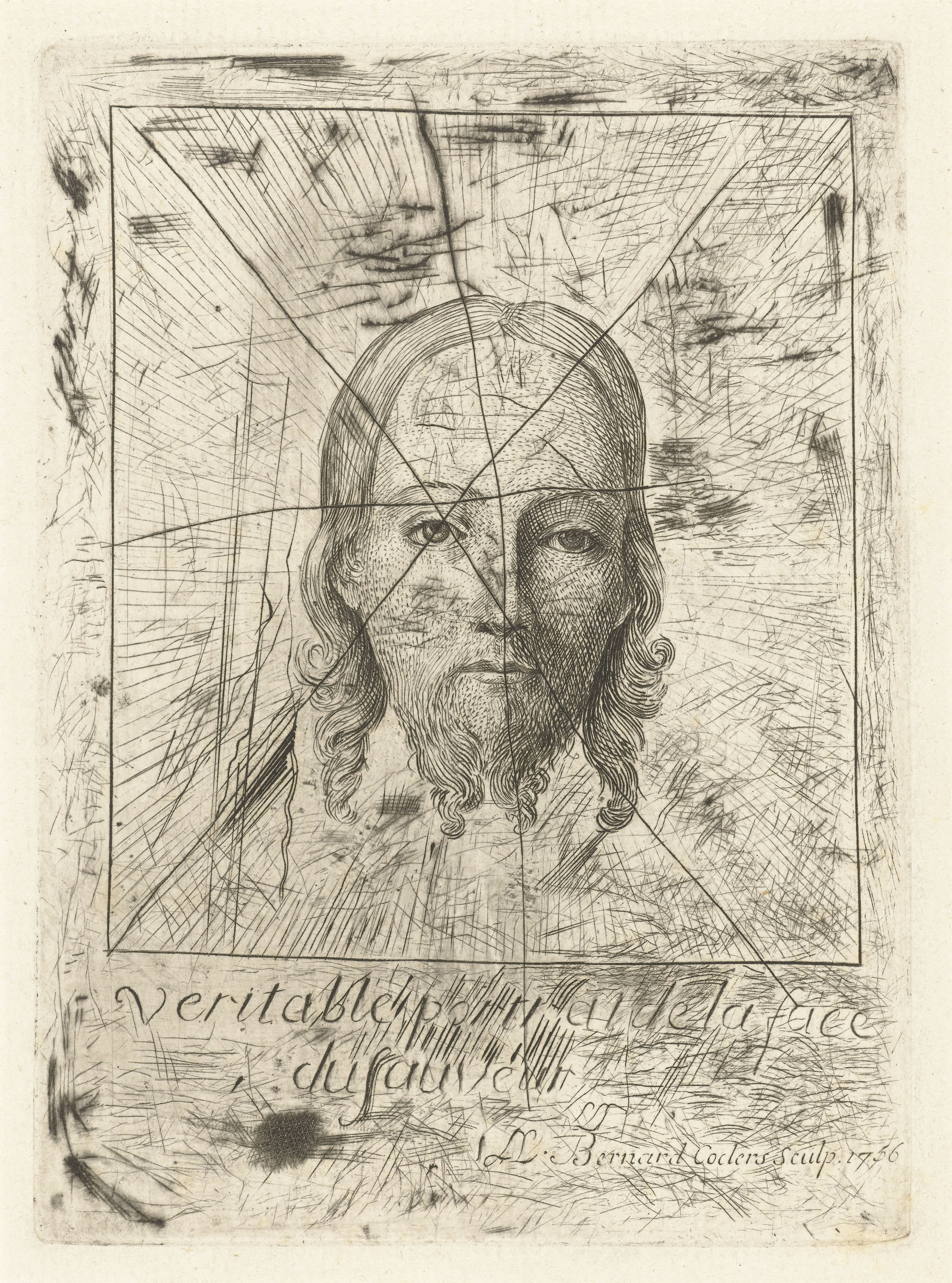 Hoofd van Christus in stralenkrans