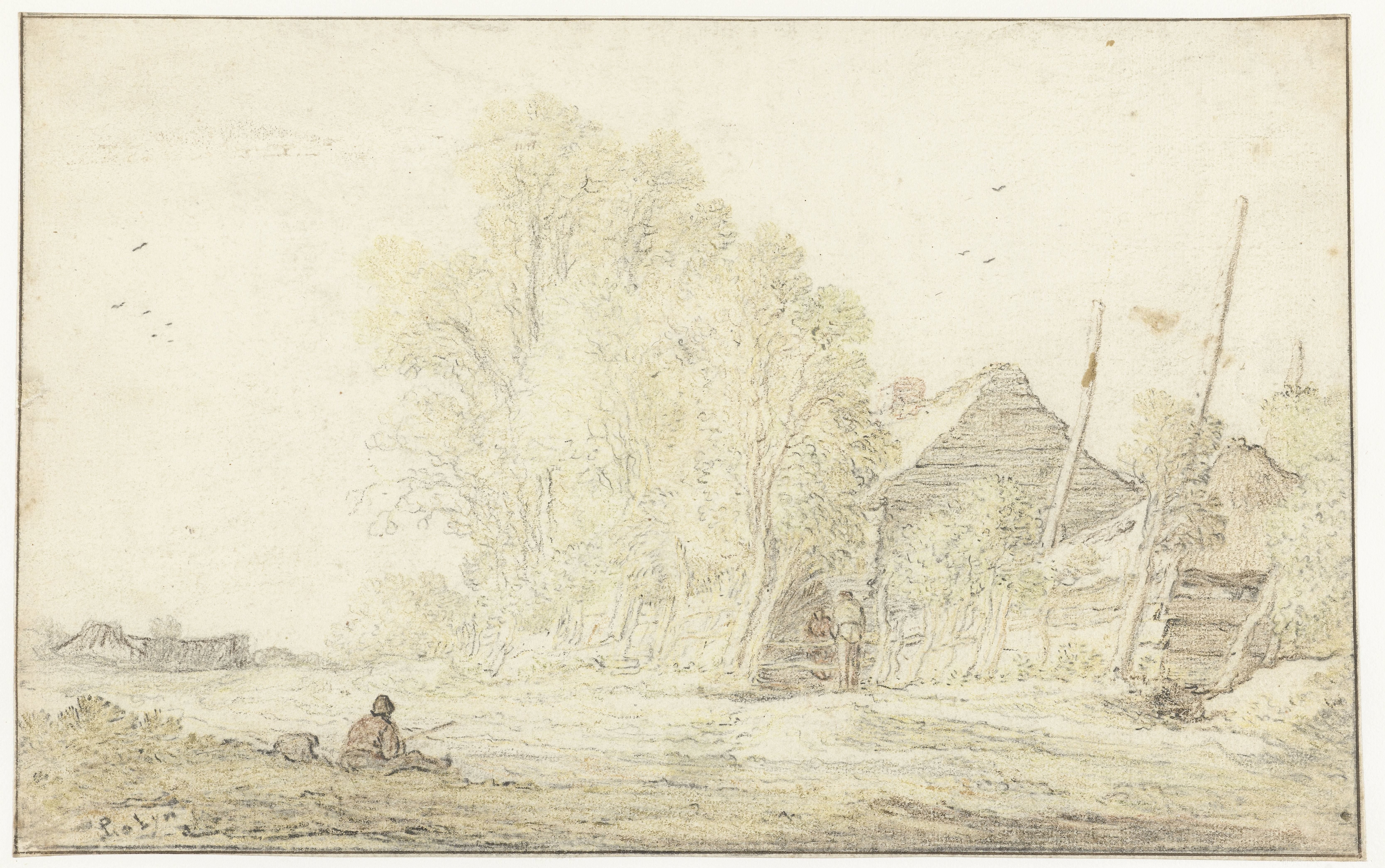 Boerderij tussen bomen