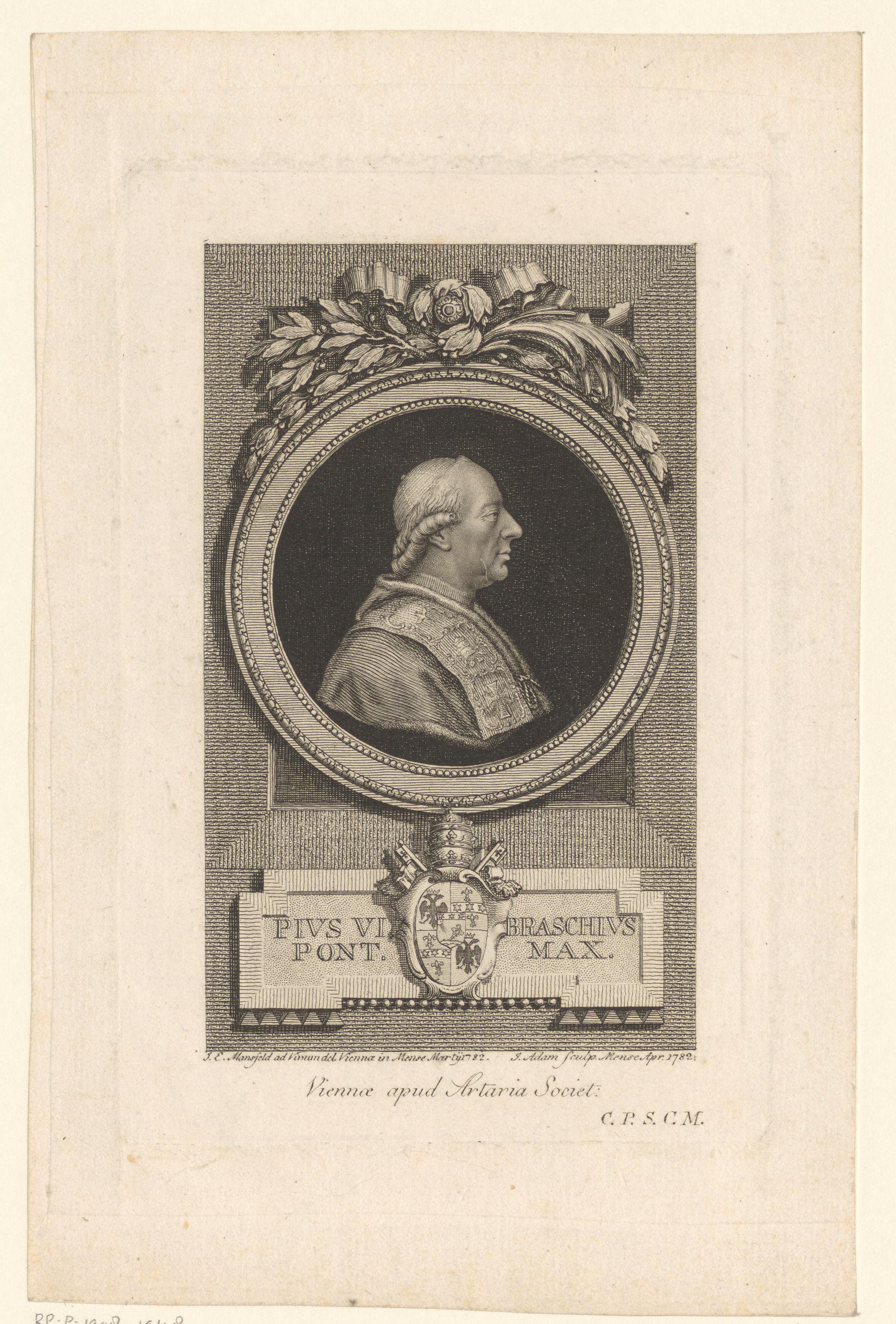 Portret van paus Pius VI
