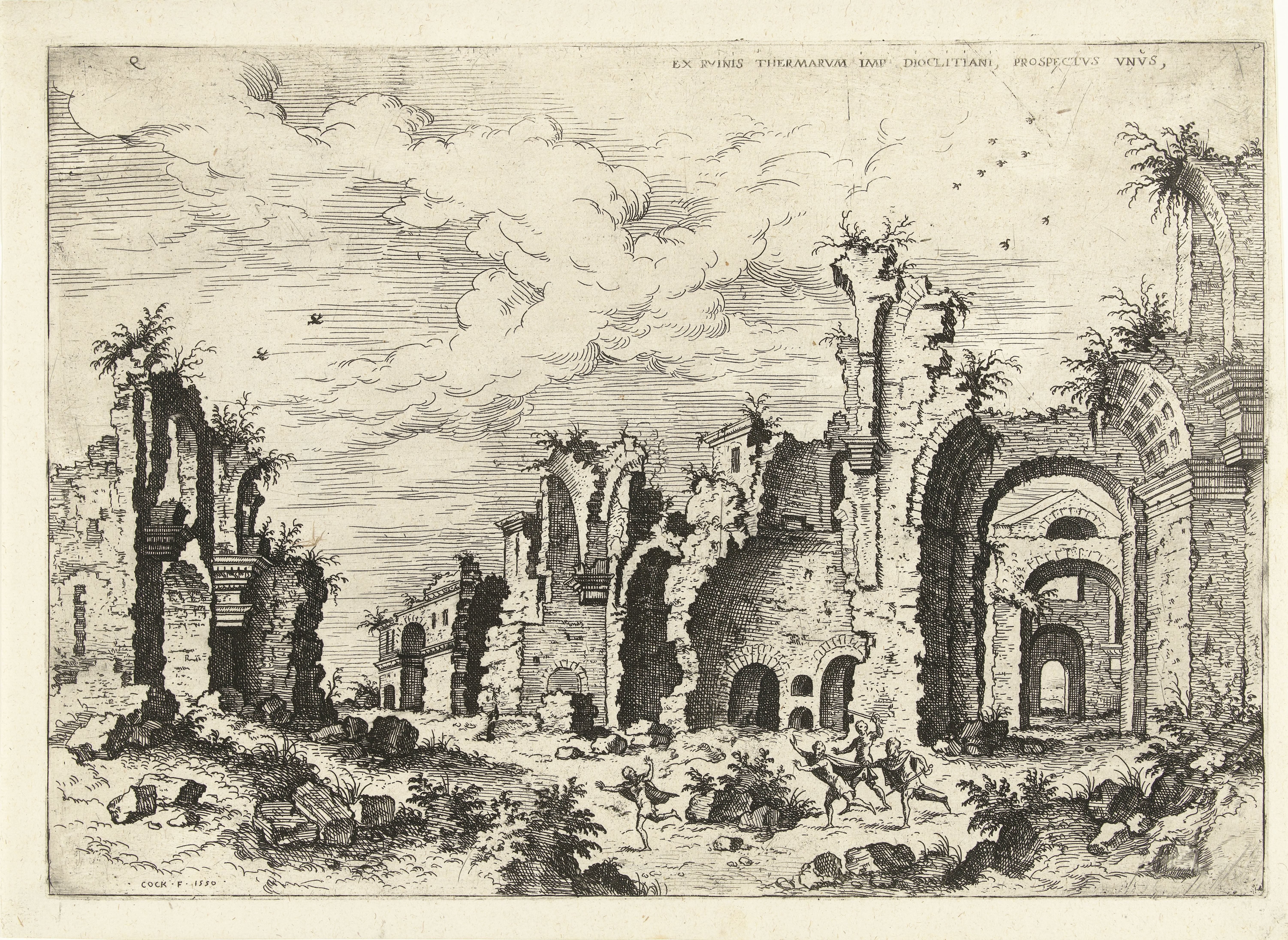 Gezicht op de Thermen van Diocletianus
