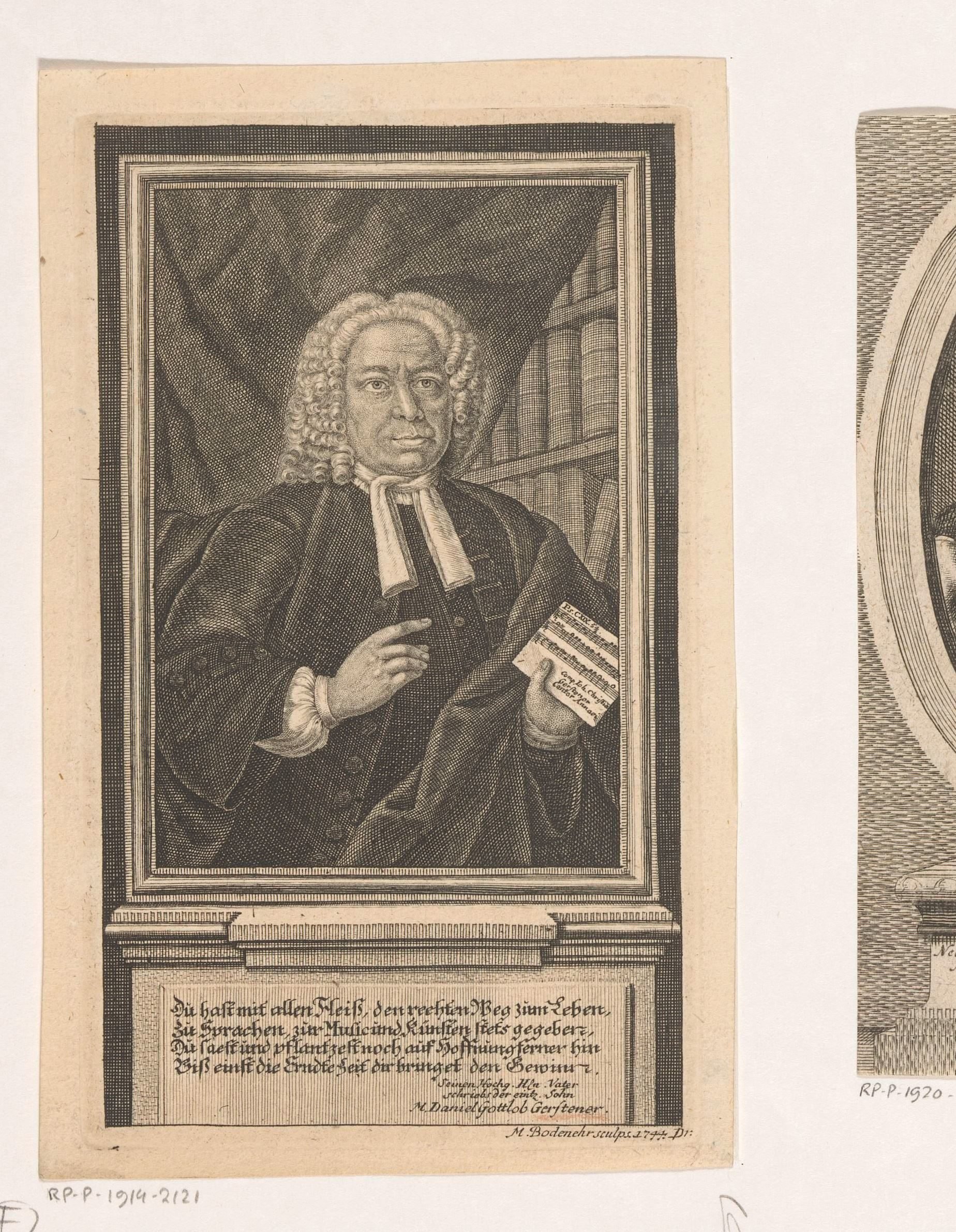 Portret van Johann Christian Gerstner