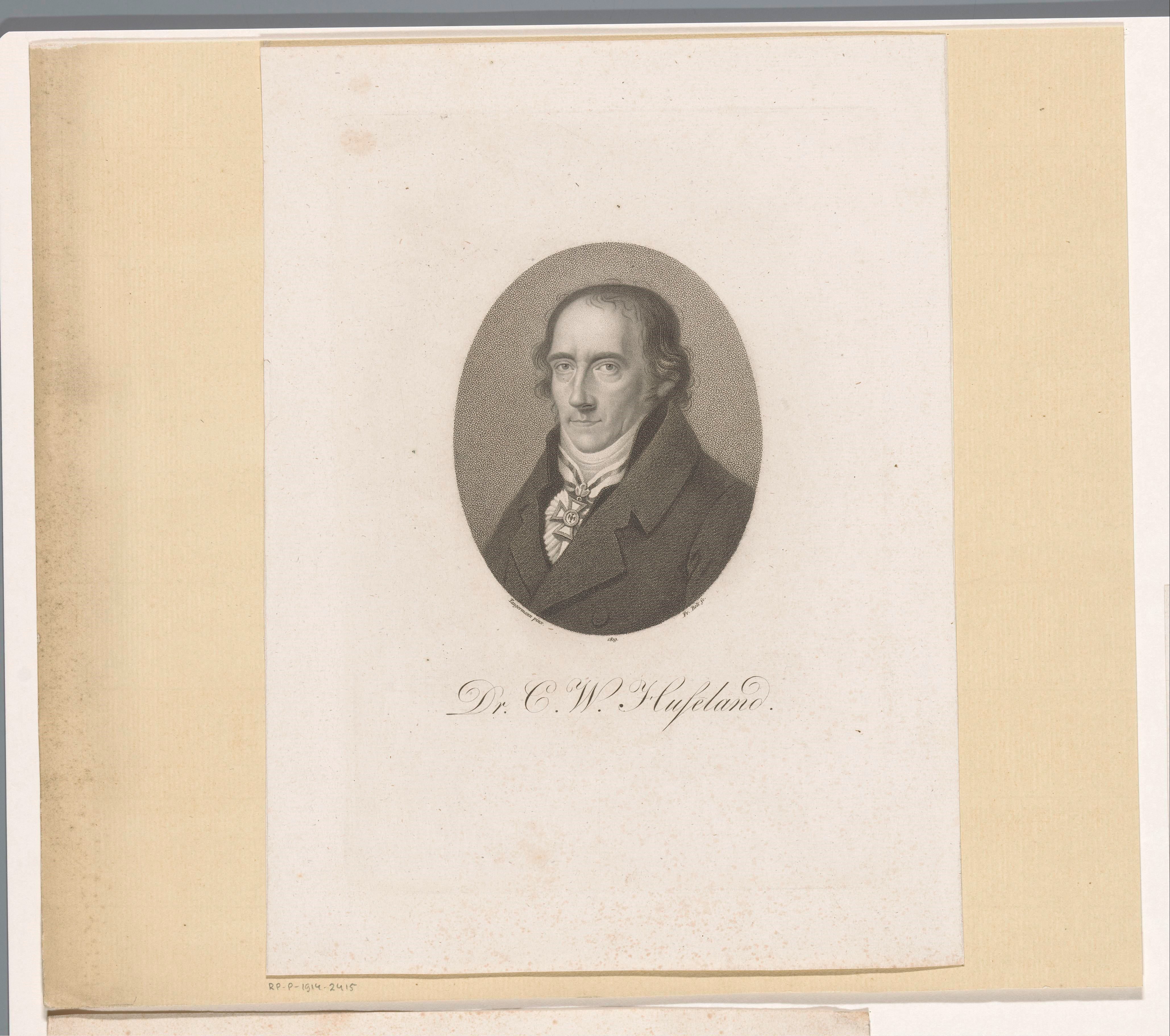 Portret van Christoph Wilhelm von Hufeland