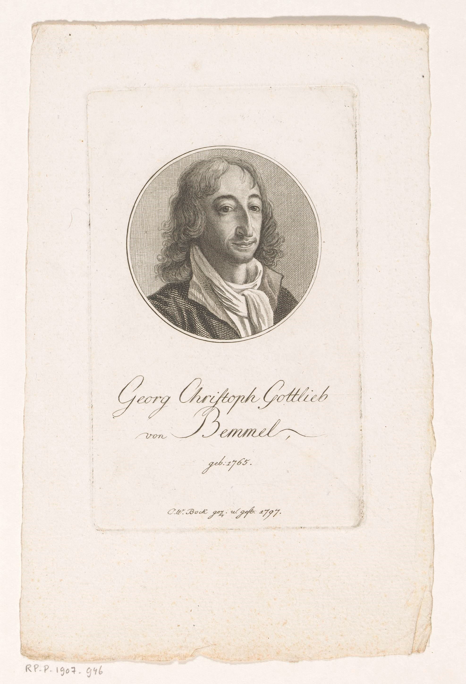 Portret van Georg Christoph Gottlieb II von Bemmel