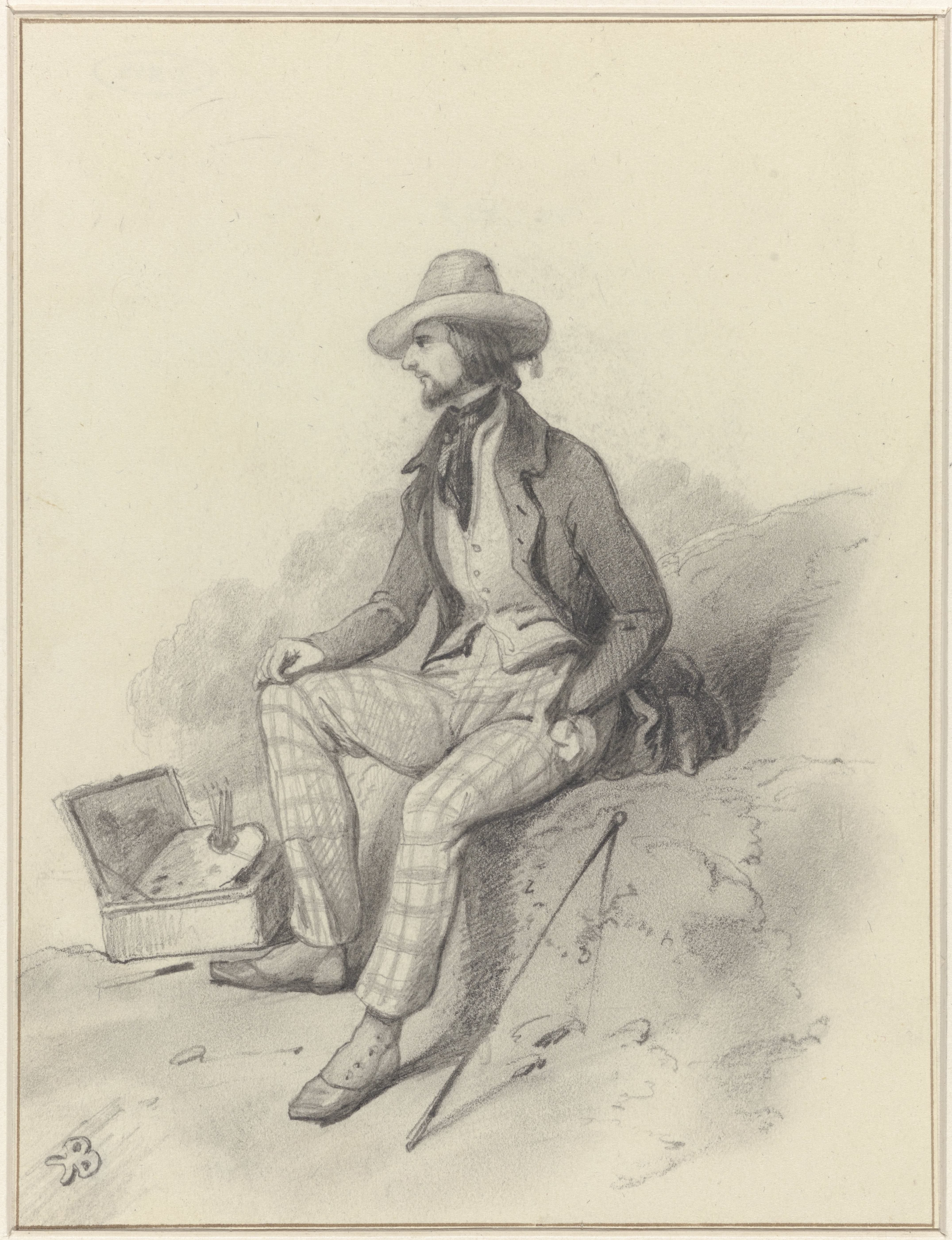 Zelfportret van Karel Frederik Bombled