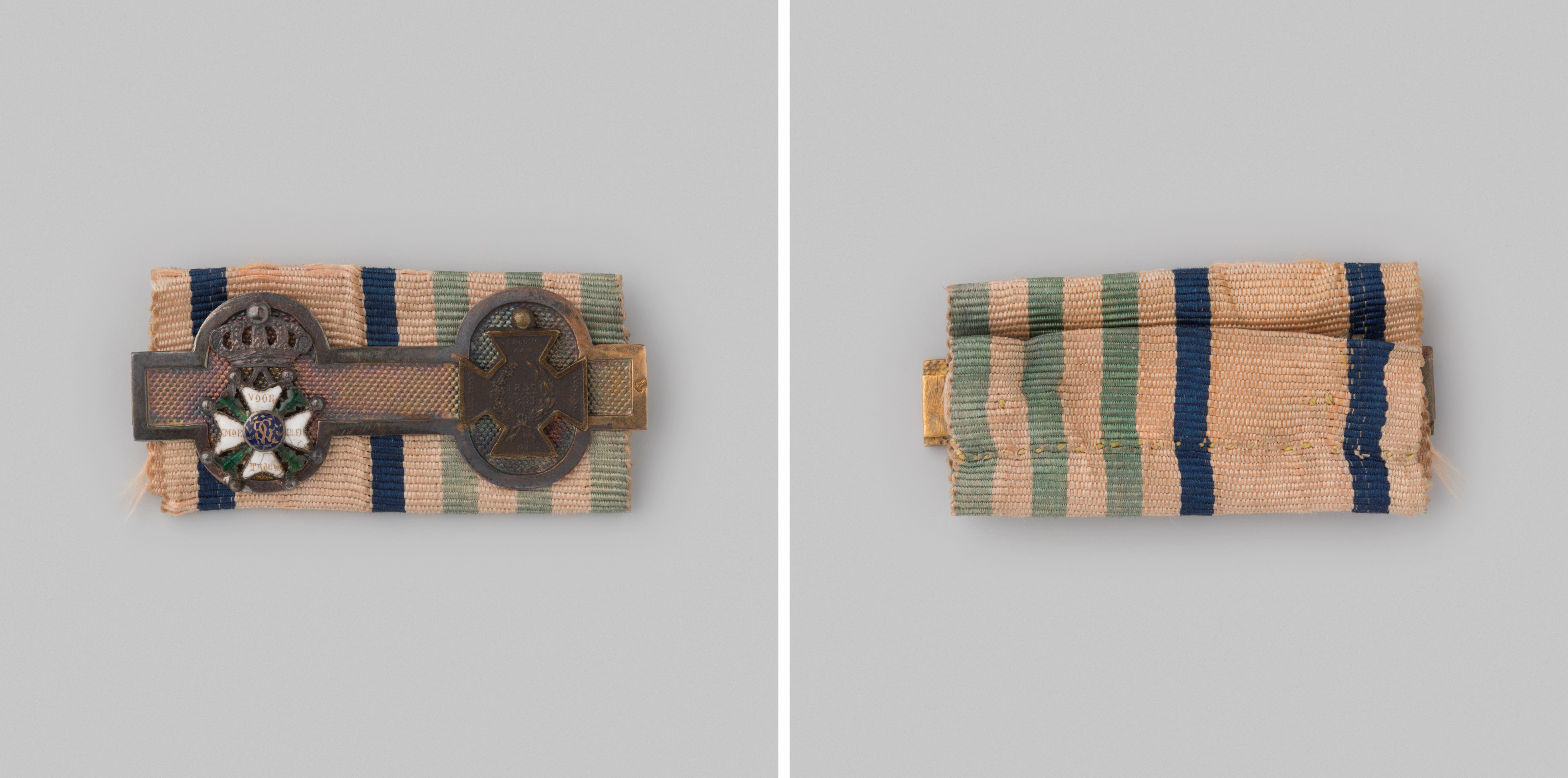Ridderkruis 4e klasse van de Militaire Willemsorde voor moed, beleid en trouw, op gouden gesp