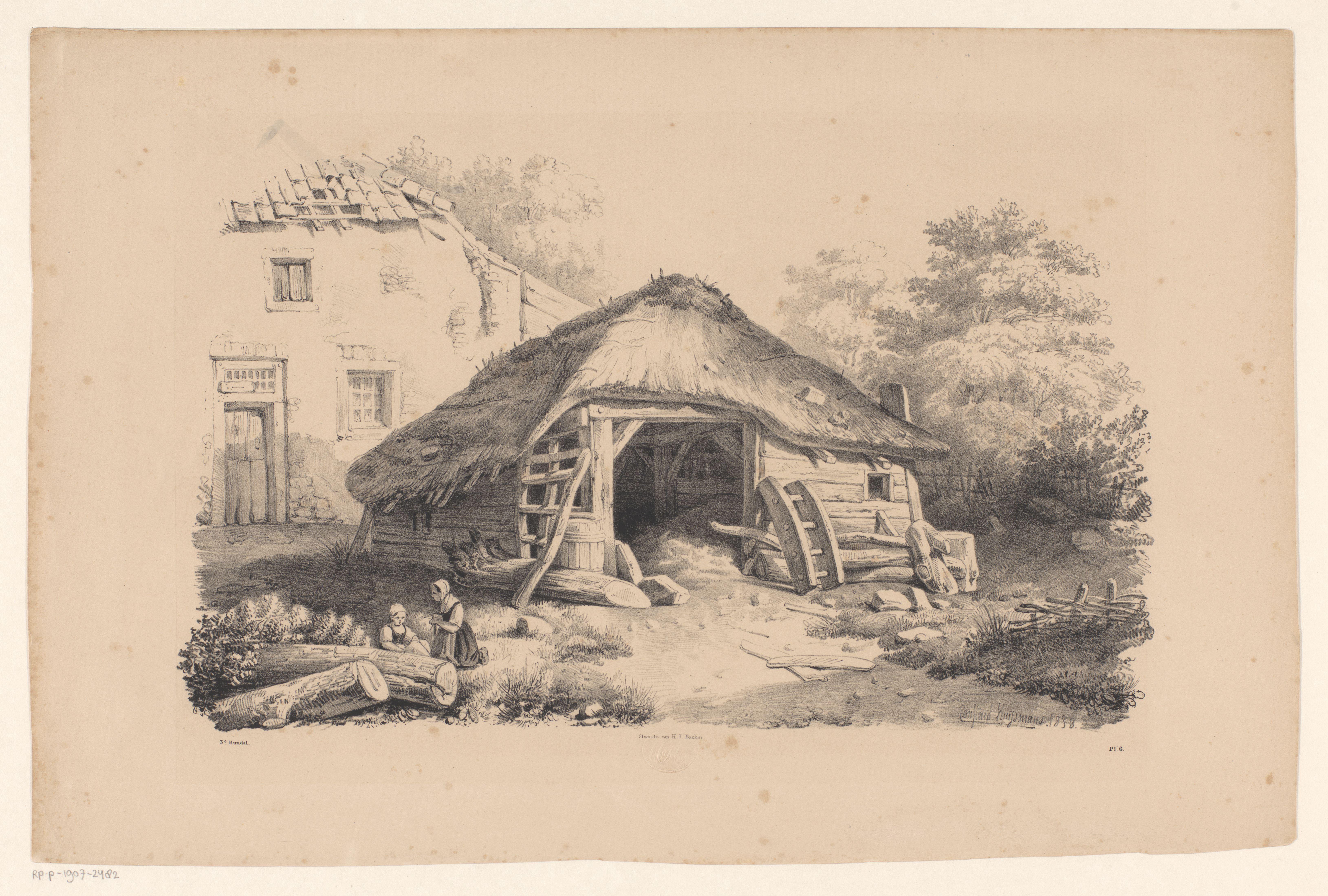Stal bij boerderij
