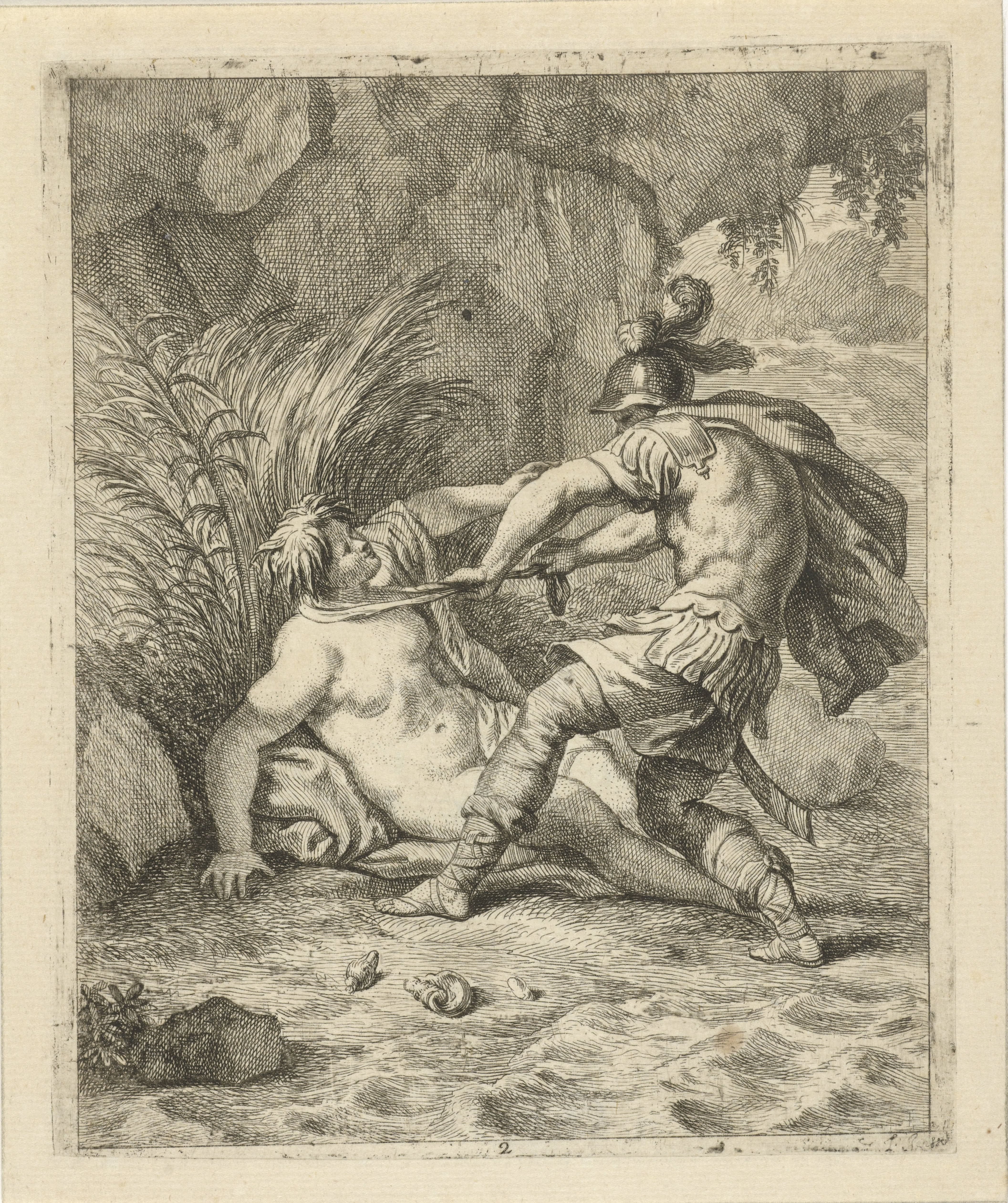 Peleus vangt Thetis
