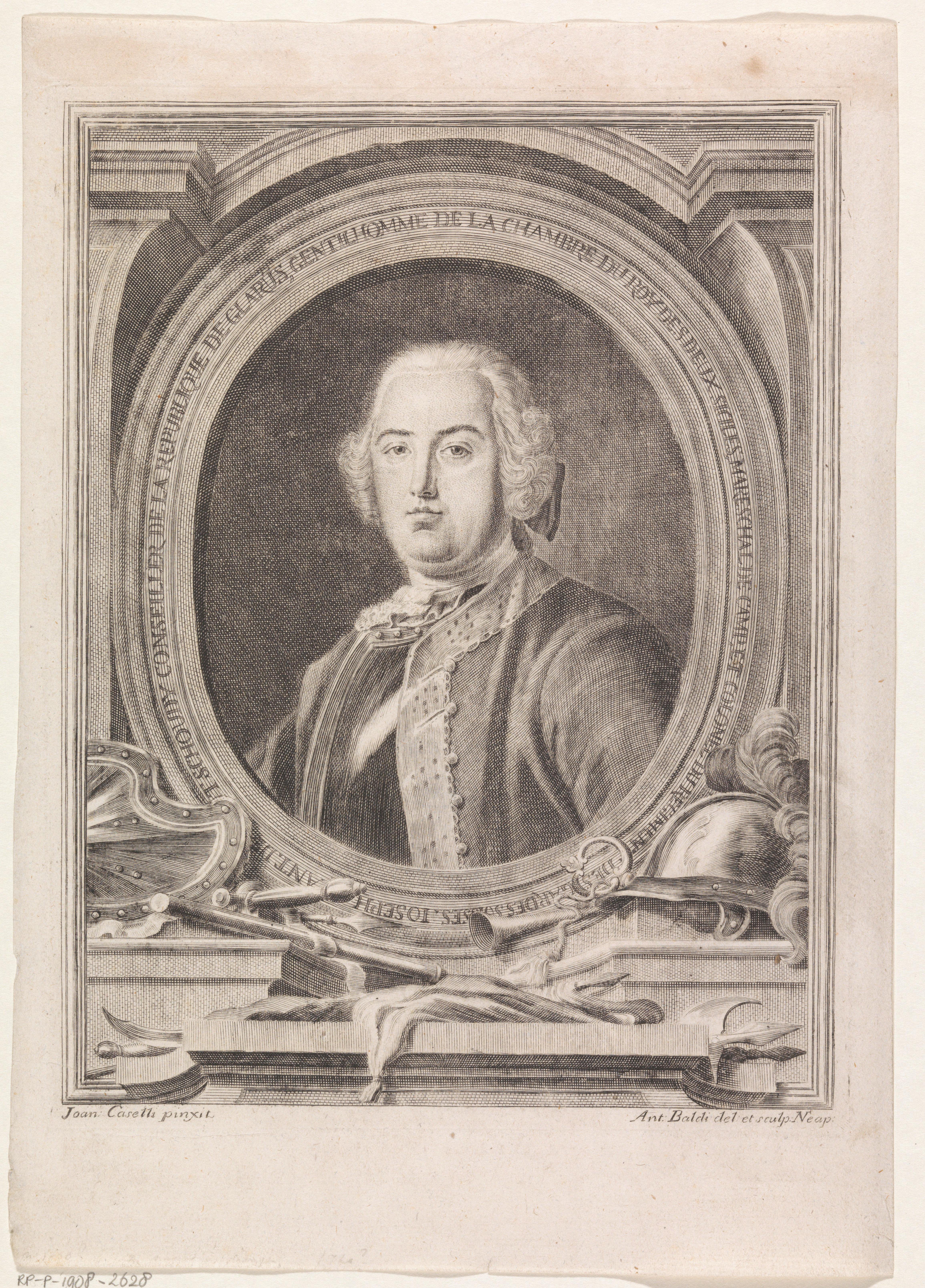 Portret van Joseph Anton Tschudi