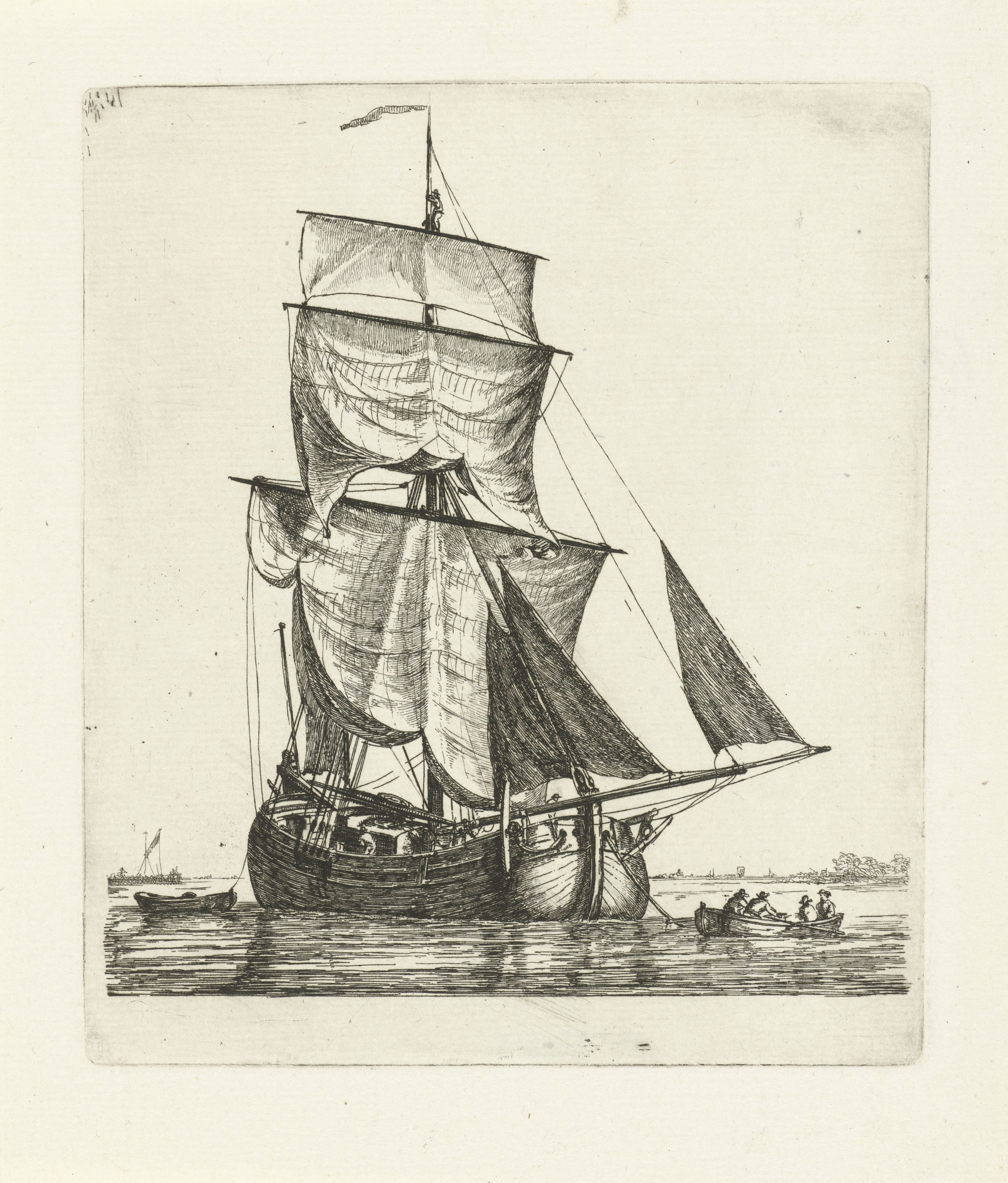 Zeilschip voor anker