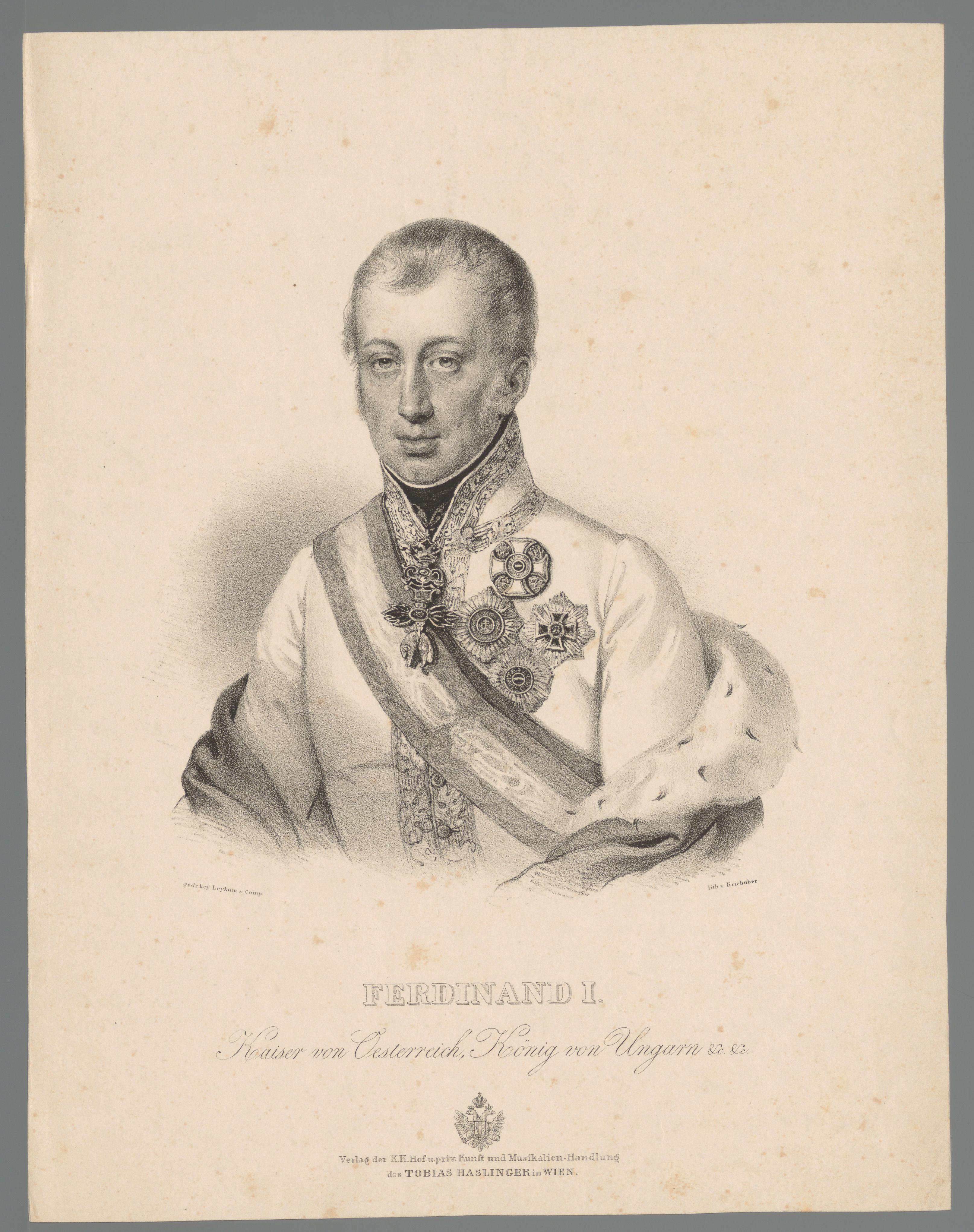 Portret van Ferdinand I van Oostenrijk