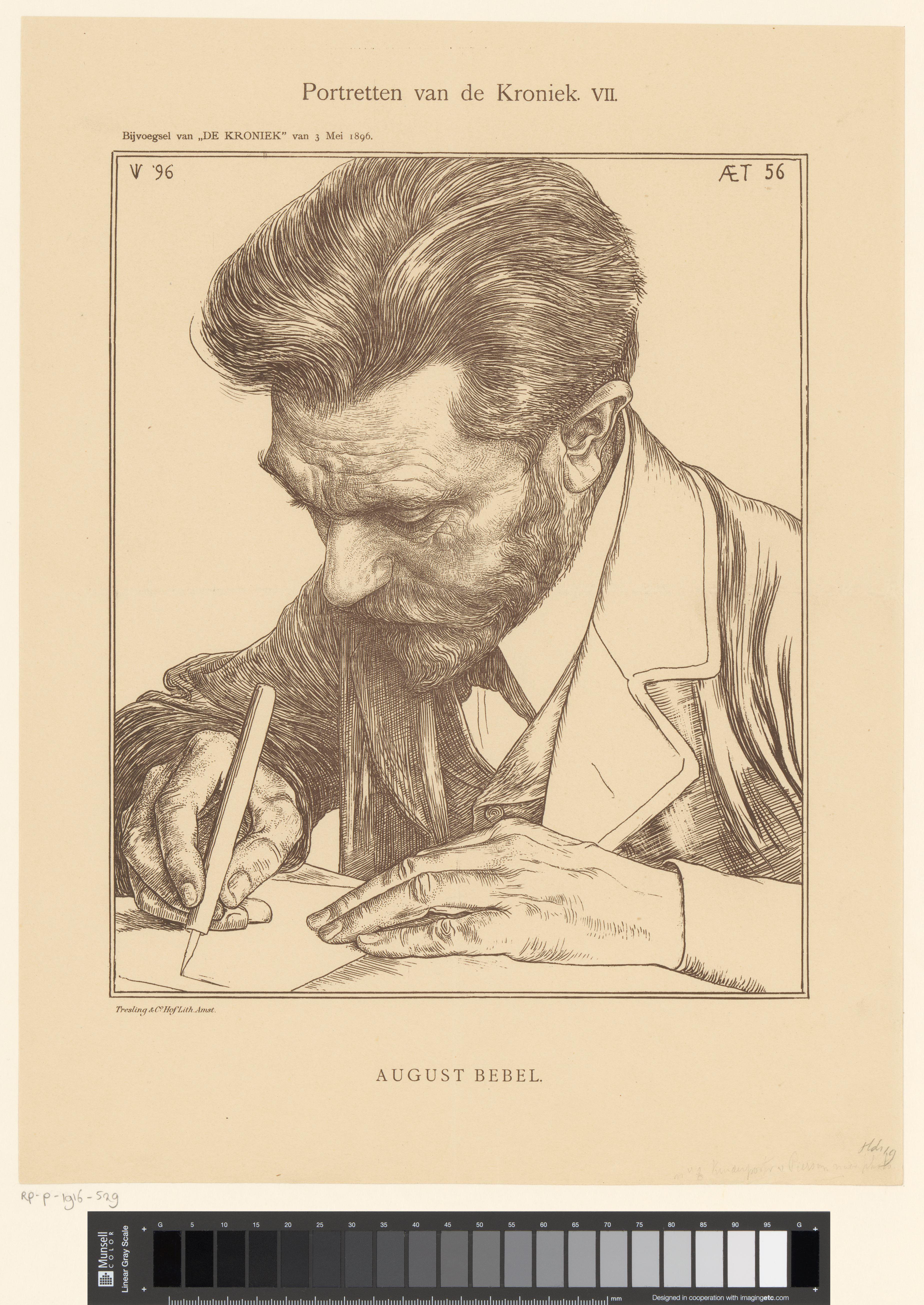 Portret van August Bebel