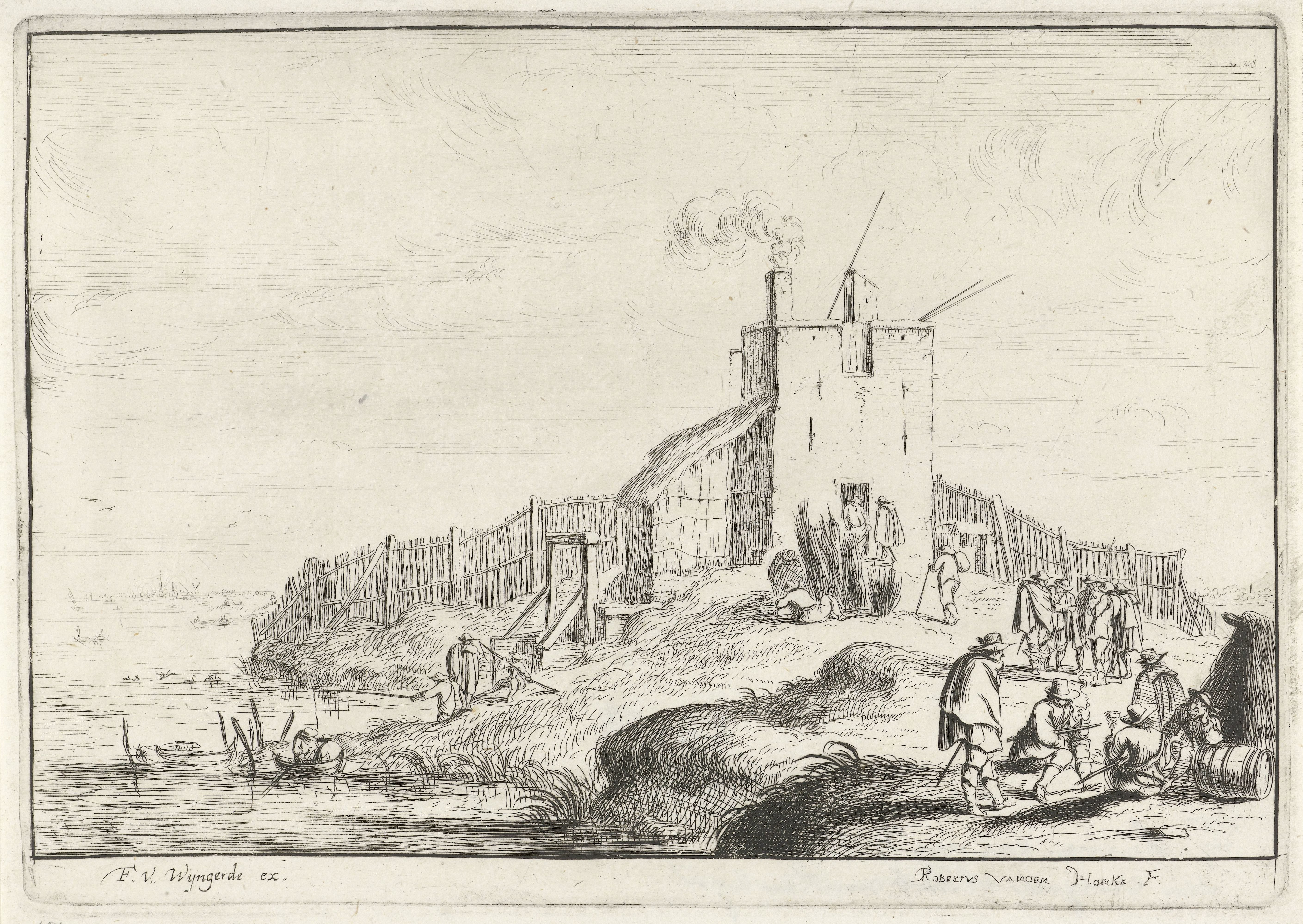 Klein fort aan een rivier