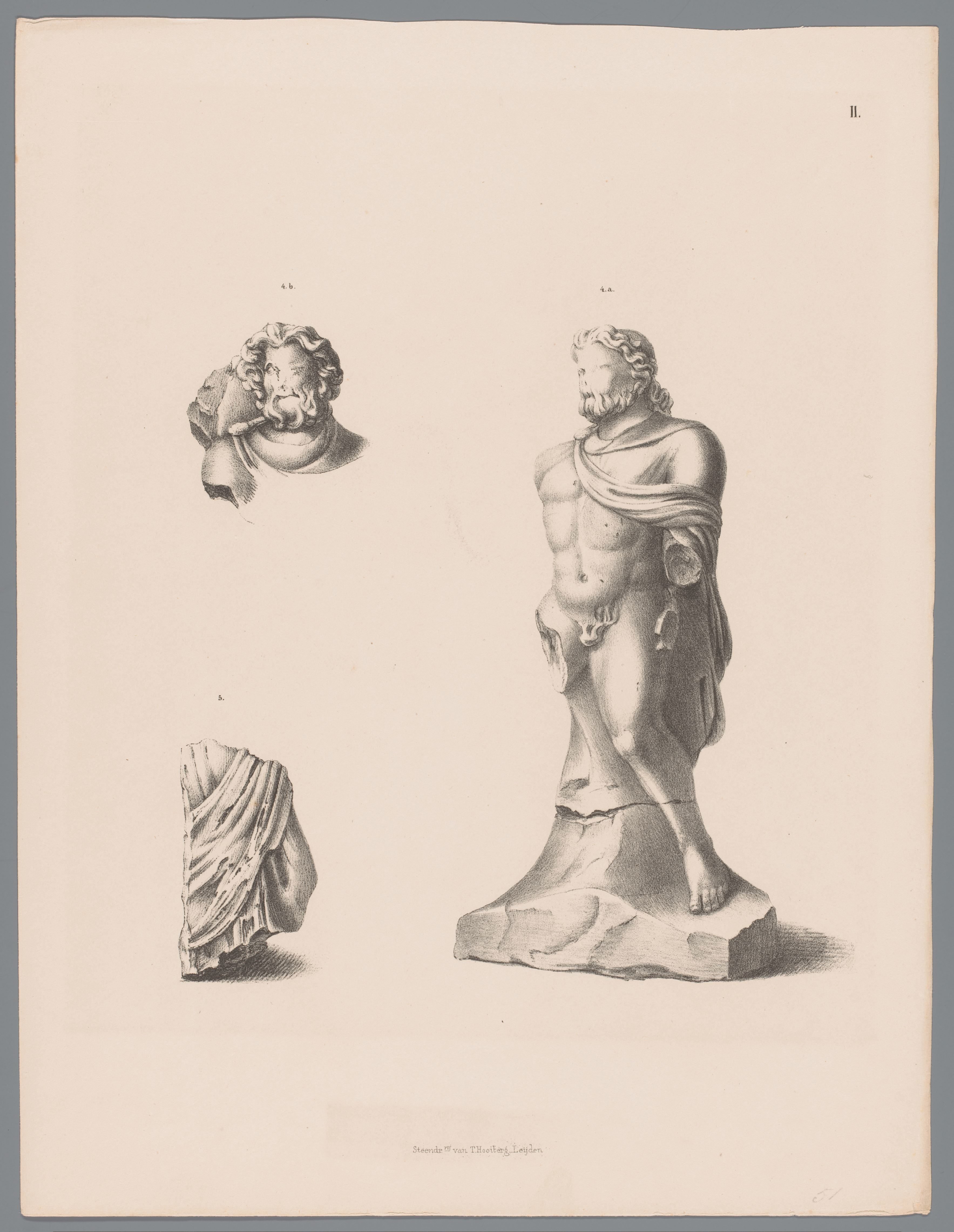 Drie fragmenten van Romeinse beelden, pl. II