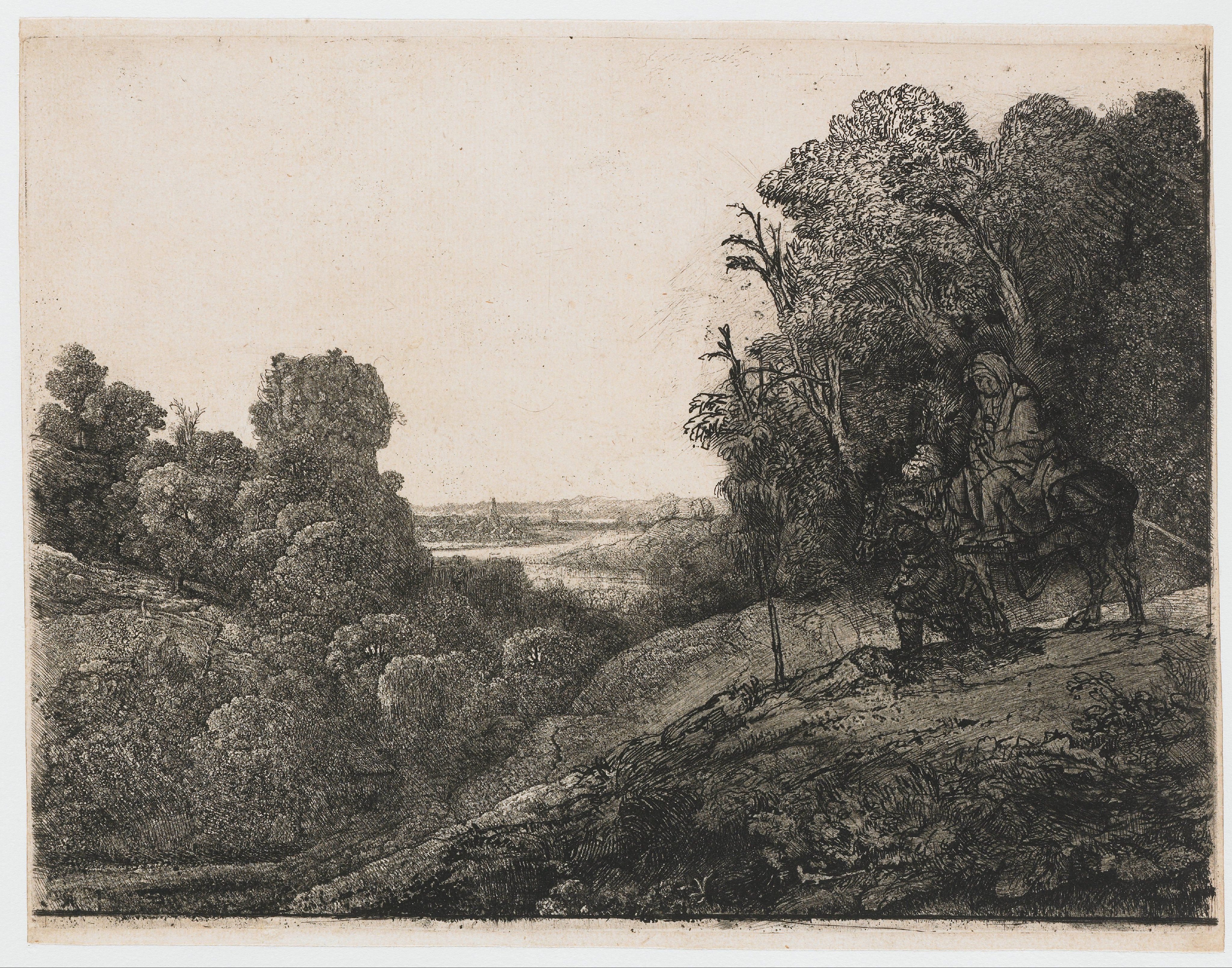 The flight into Egypt: altered plate from Seghers