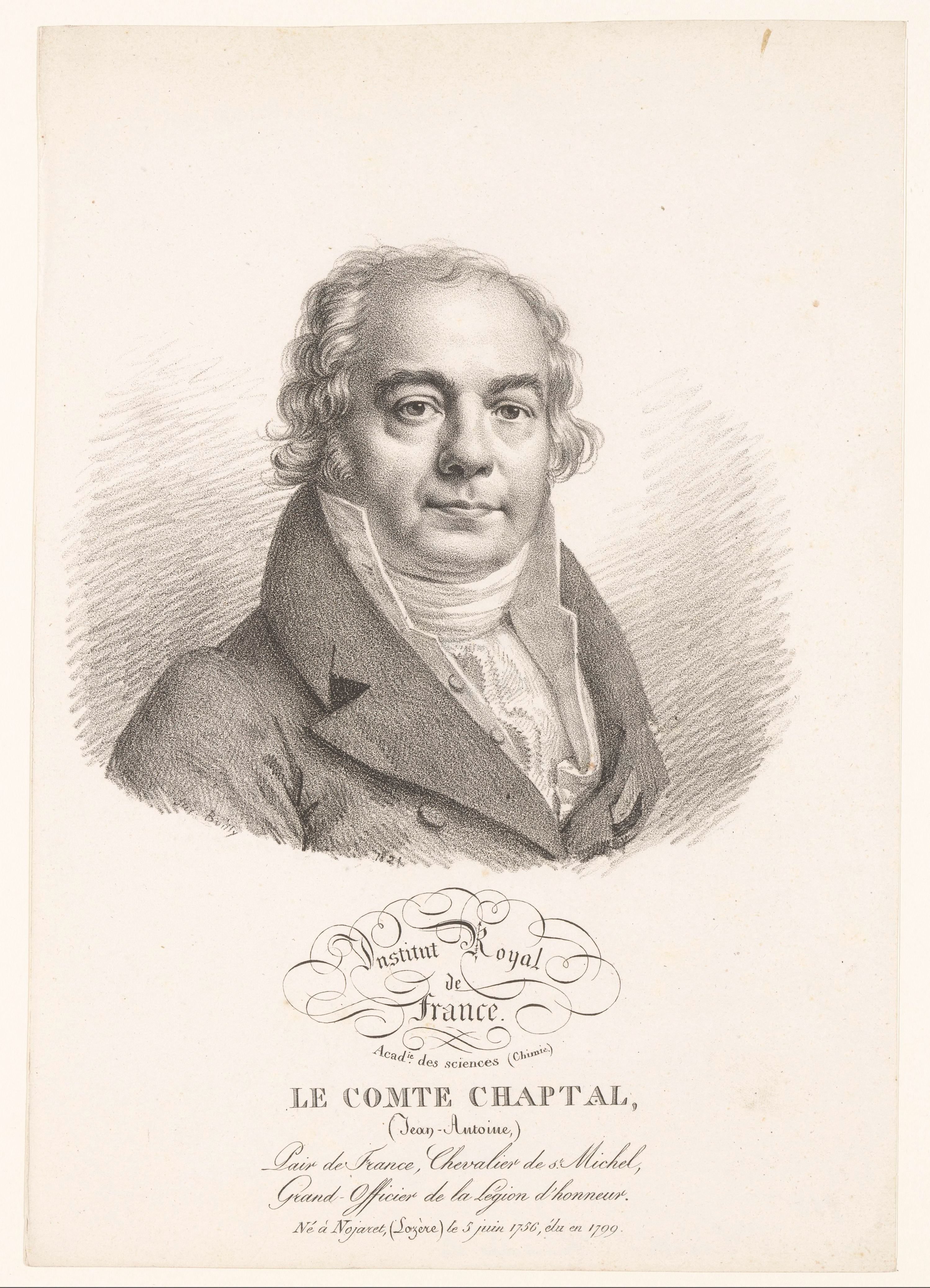 Portret van de scheikundige Jean-Antoine Chaptal