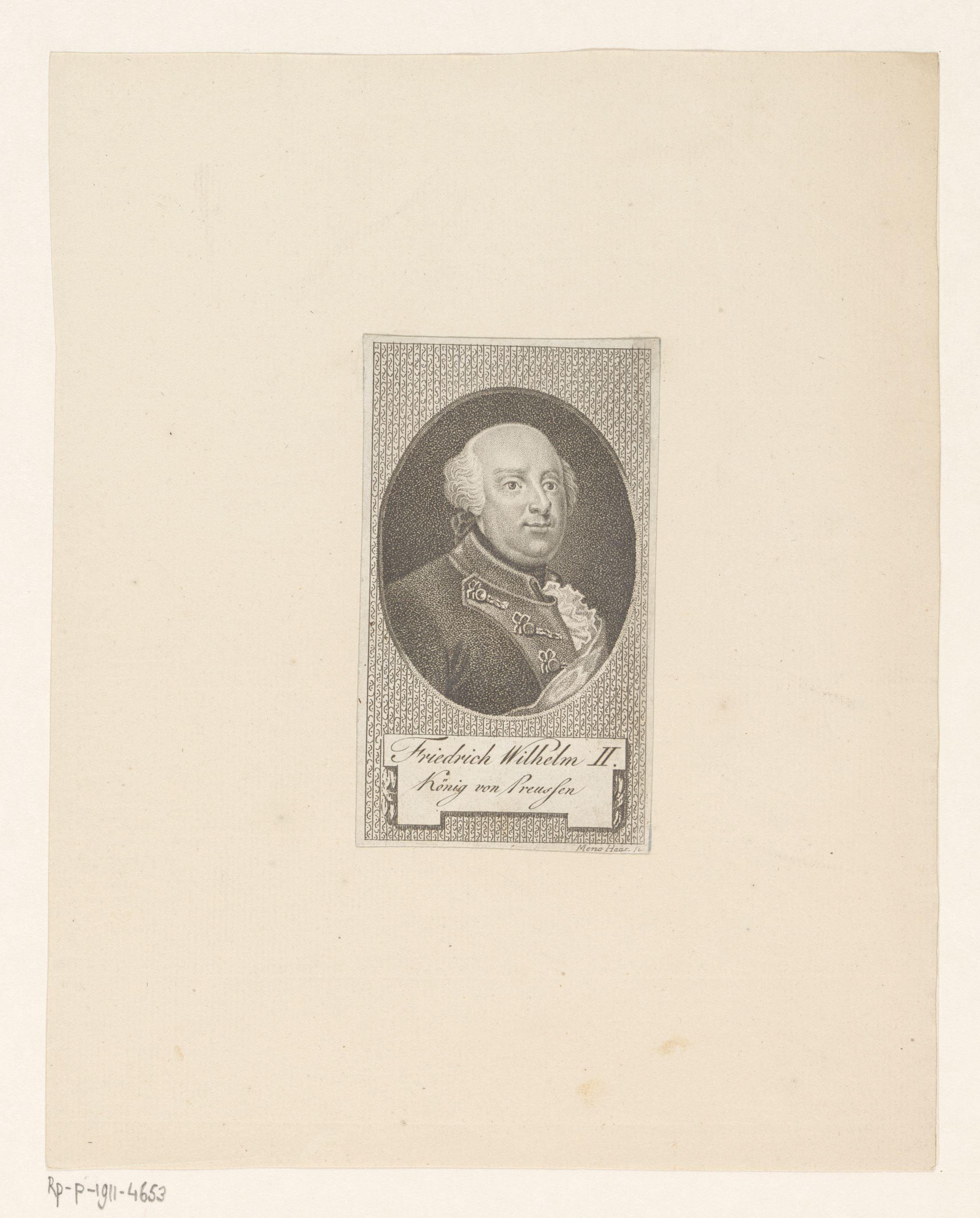 Portret van Frederik Willem II