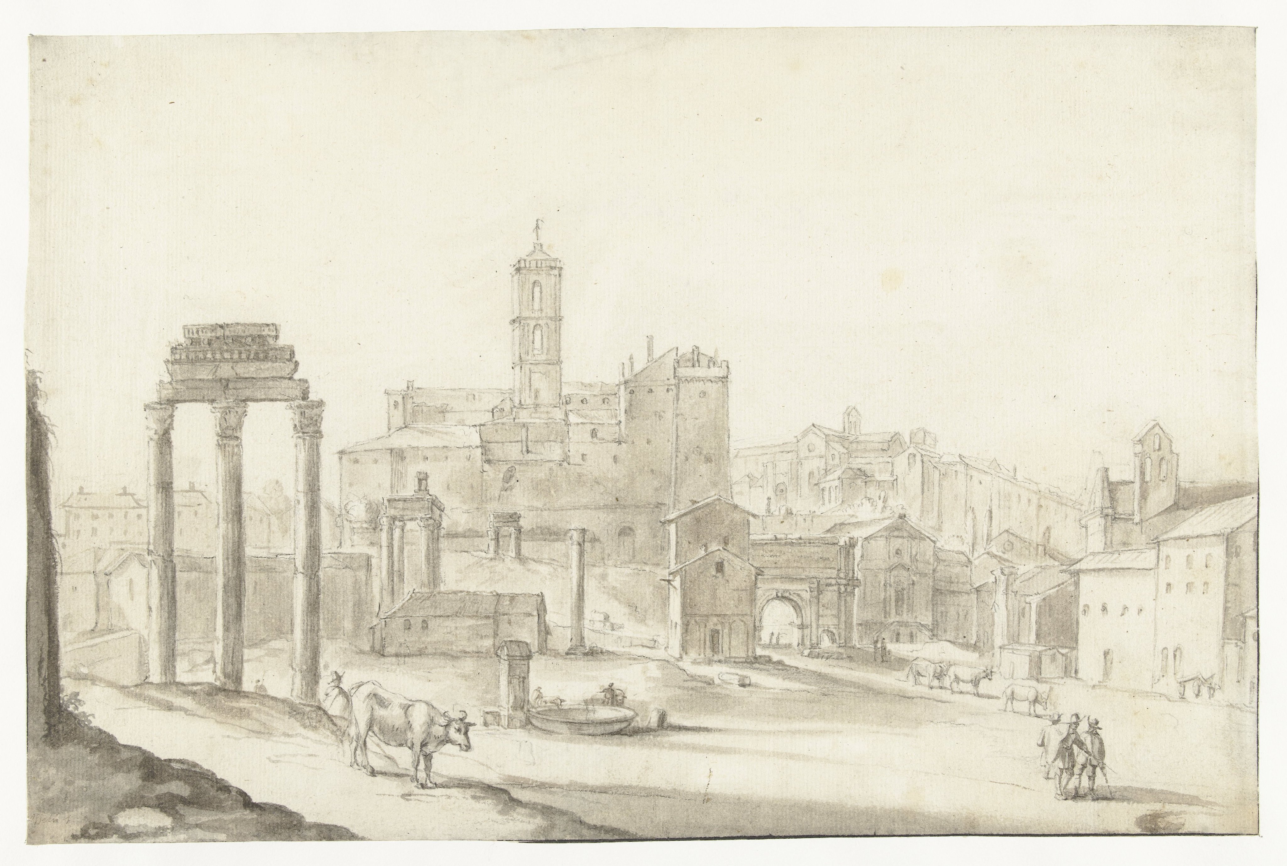 View of the Capitoline Hill in Rome, Seen from the East