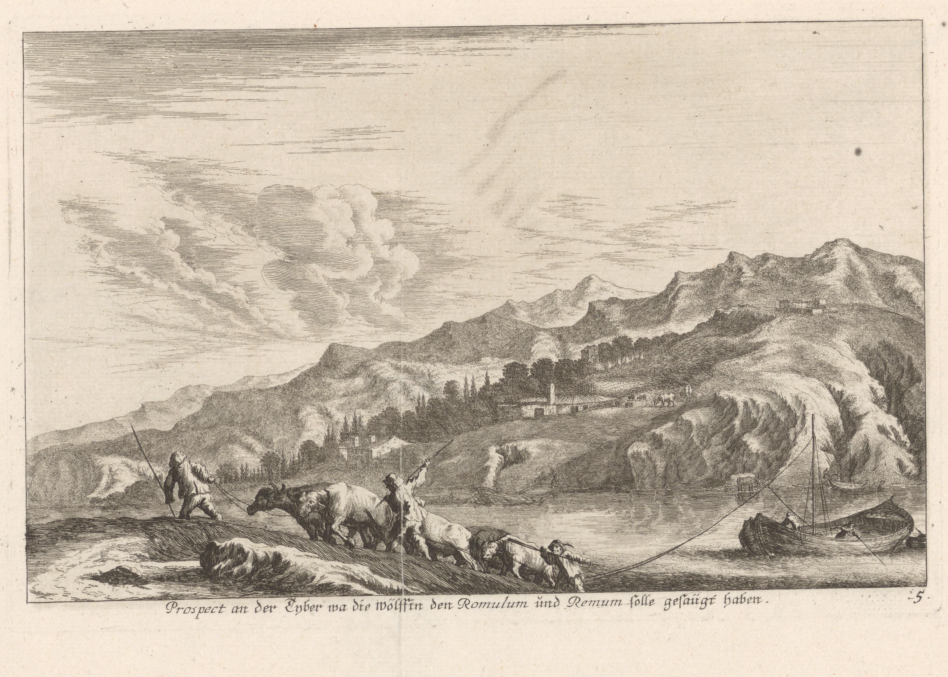 Gezicht op heuvels bij Rome