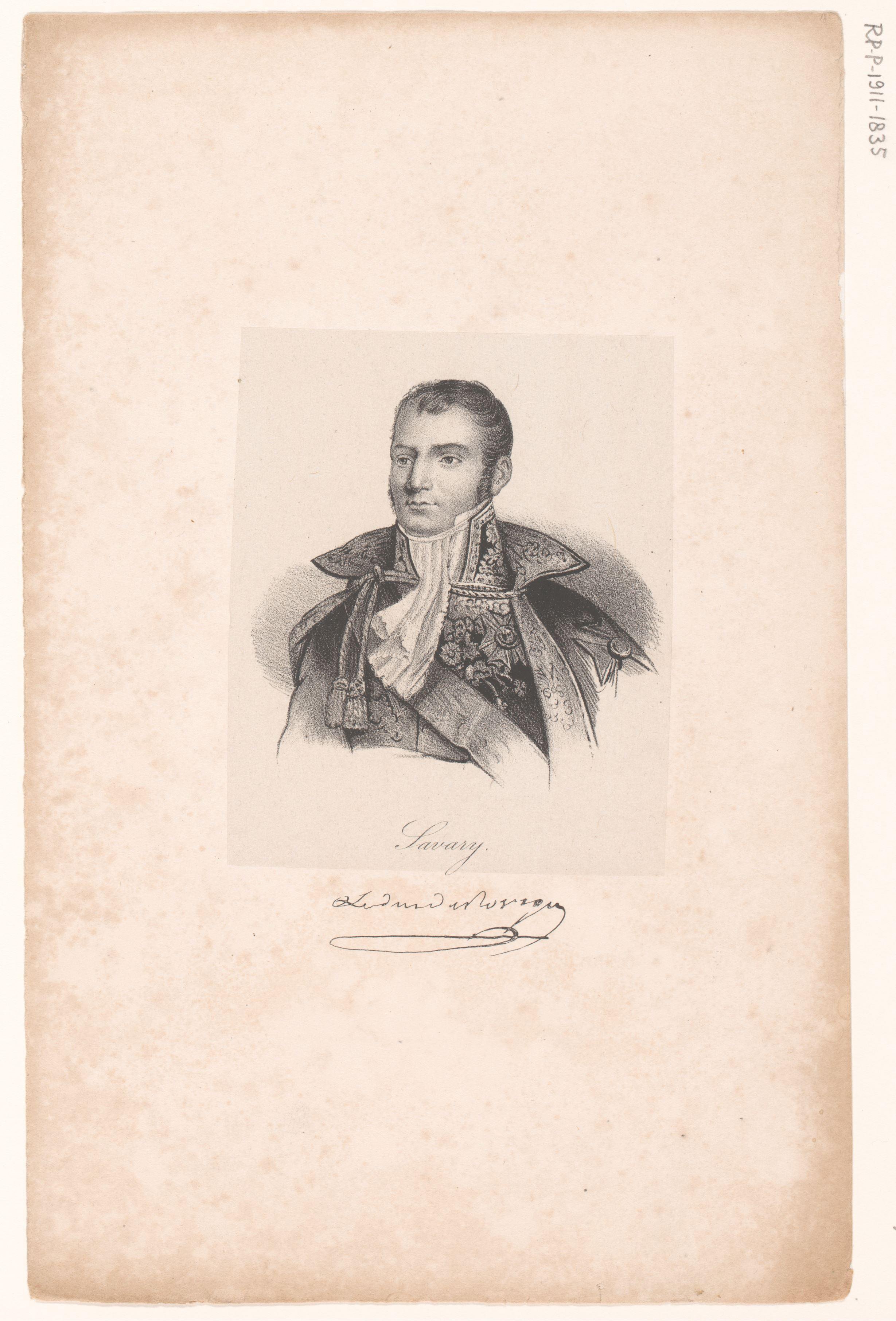 Portret van Anne Jean Marie René Savary
