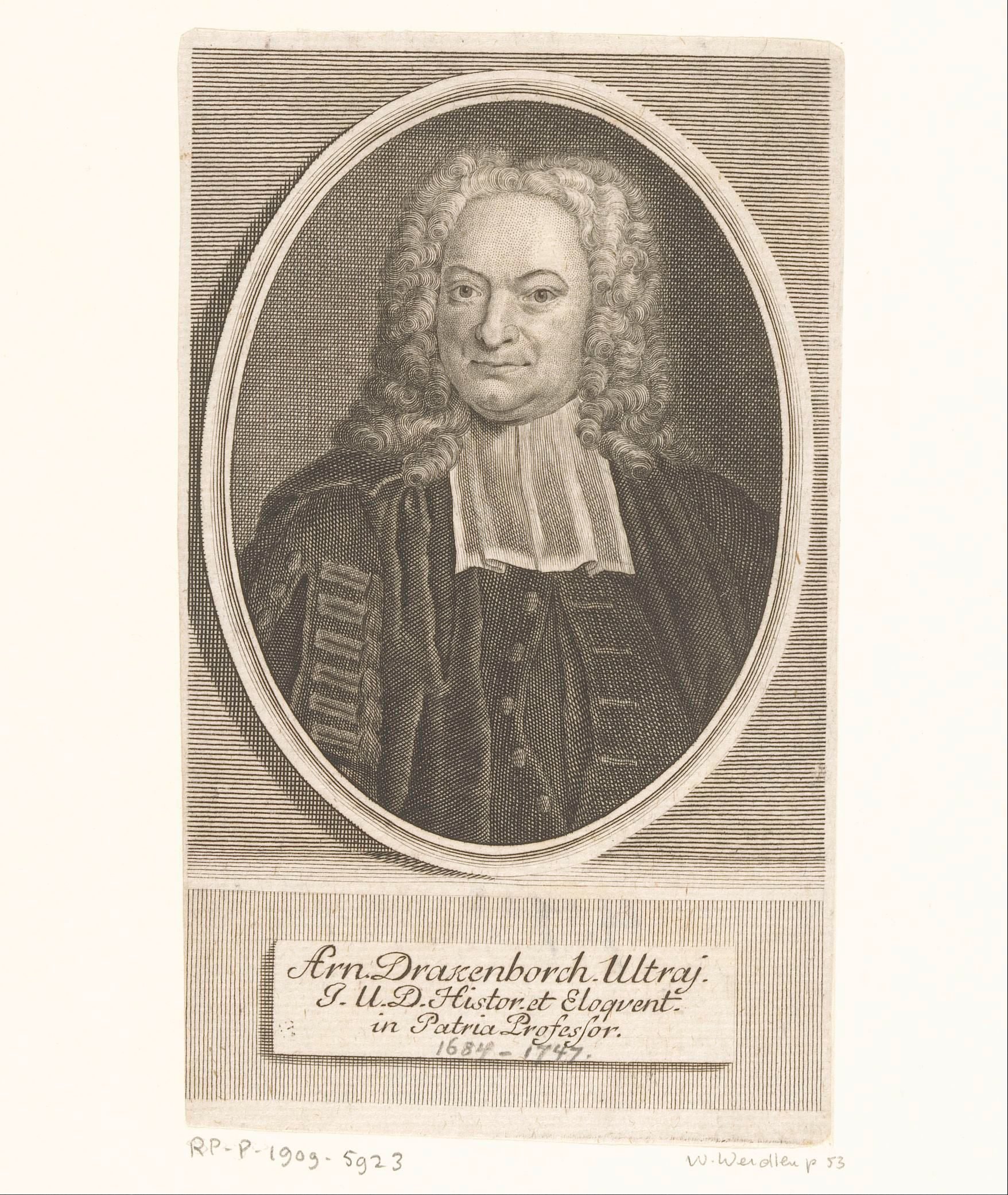 Portret van Arnoldus Drakenborch