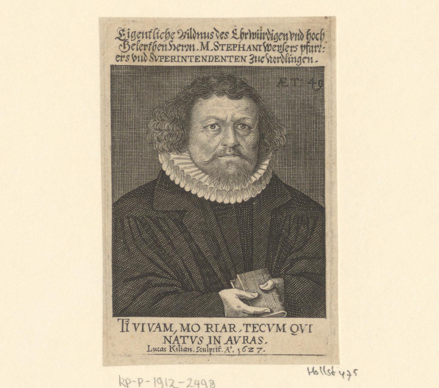 Portret van Stephan Werlers op 49-jarige leeftijd