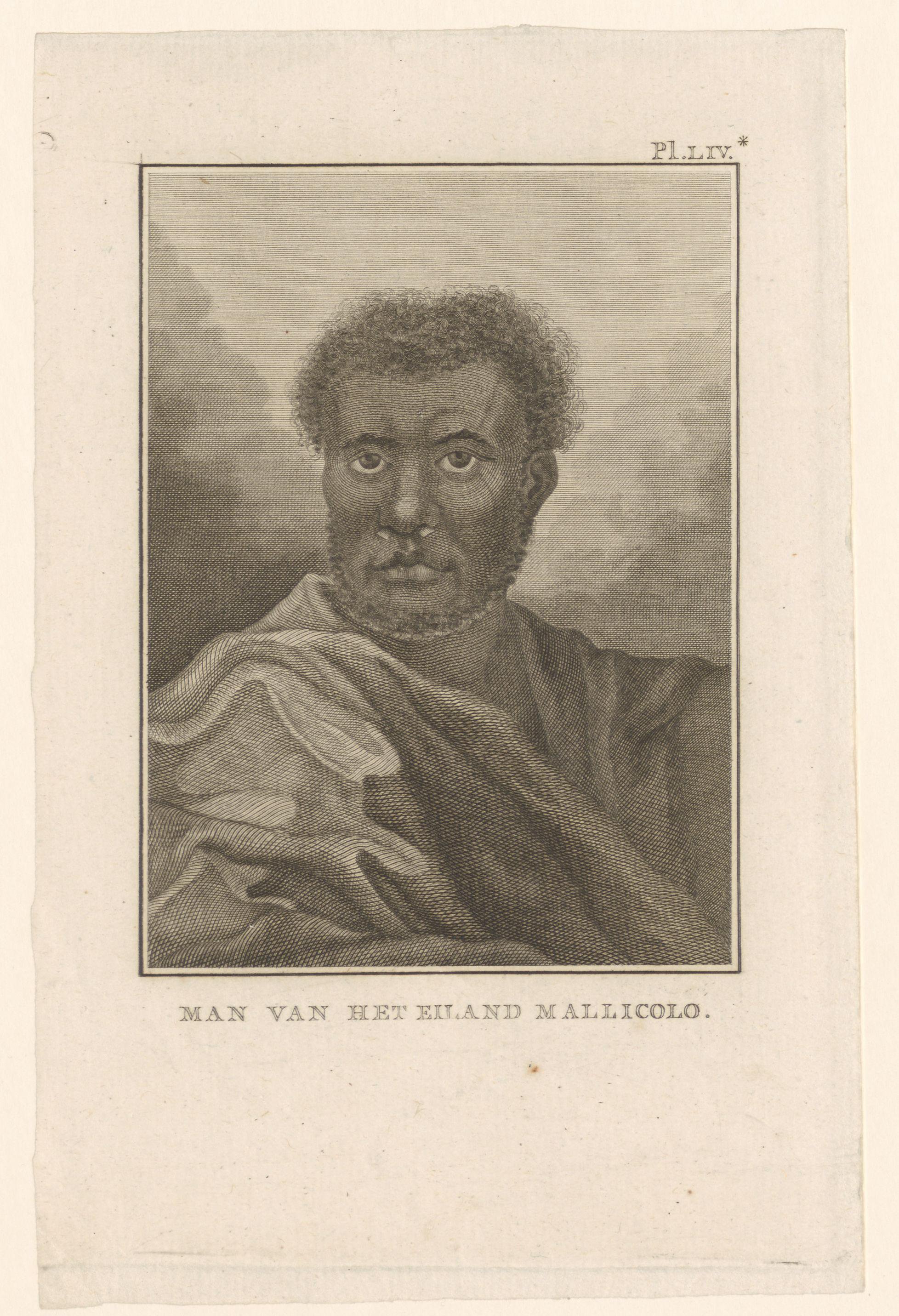 Portret van een onbekende man afkomstig van het eiland Malakula