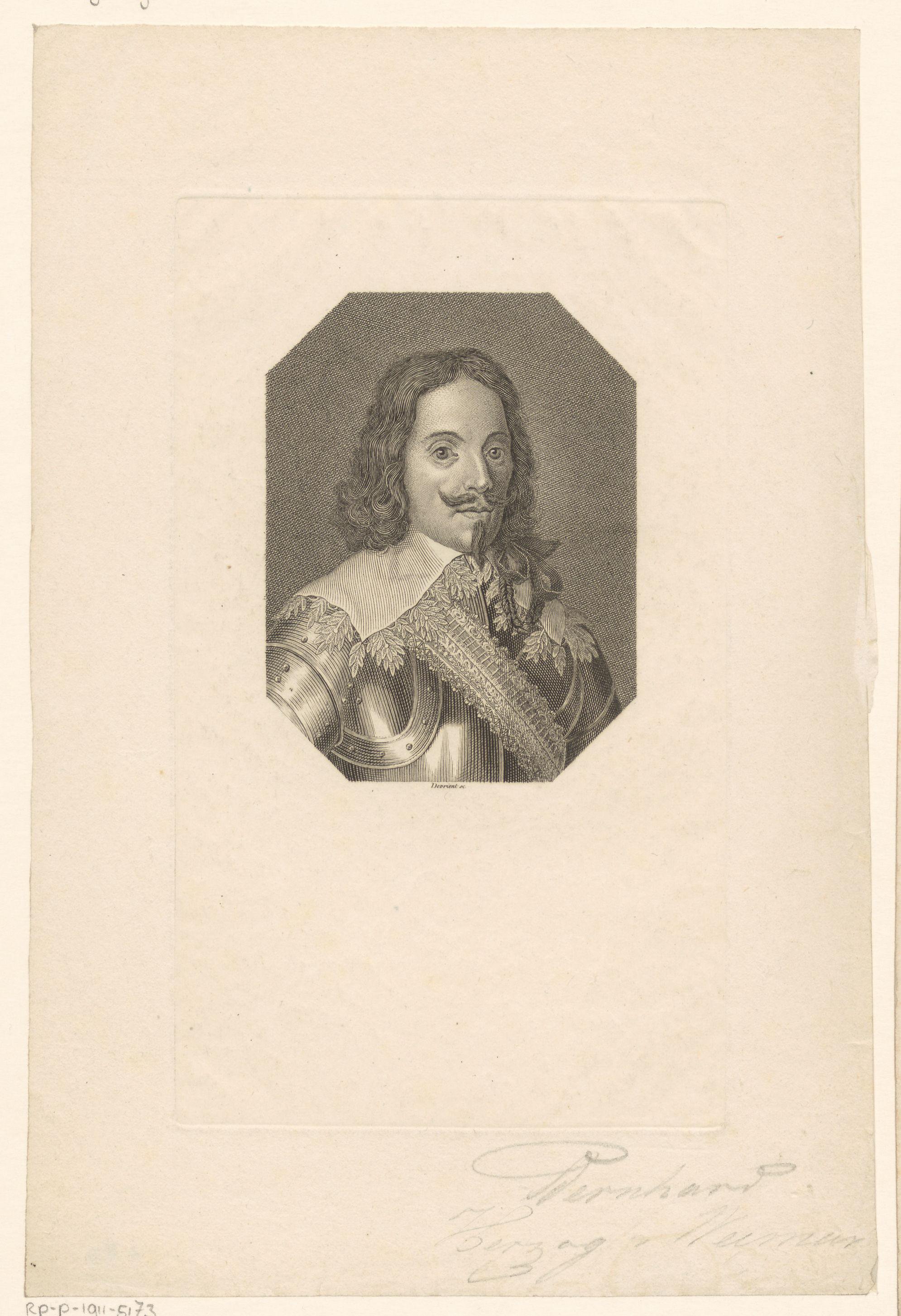 Portret van Bernard von Saksen-Weimar