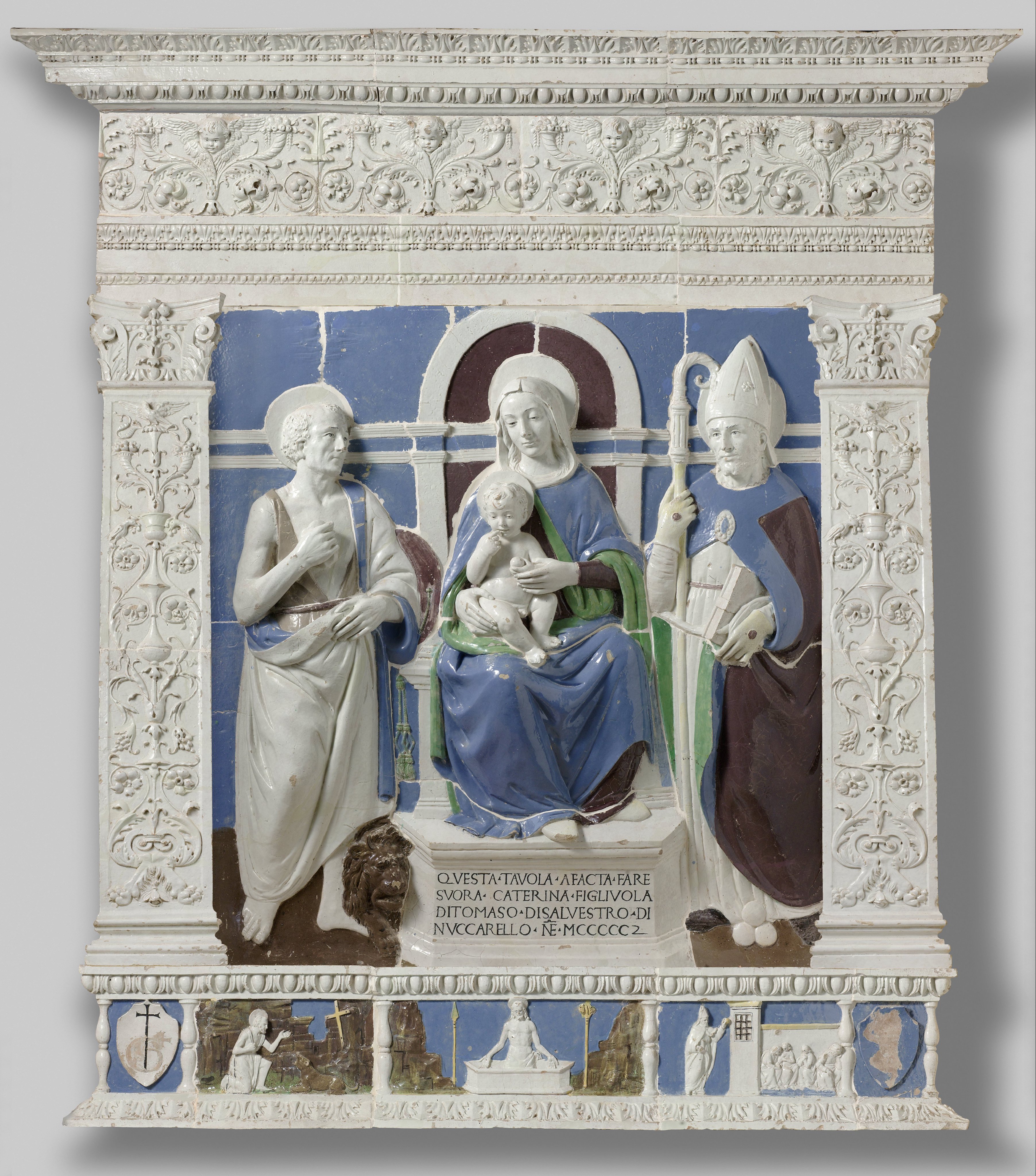 Altarpiece with the Virgin and Child Enthroned between Saint Jerome and Saint Nicholas of Myra