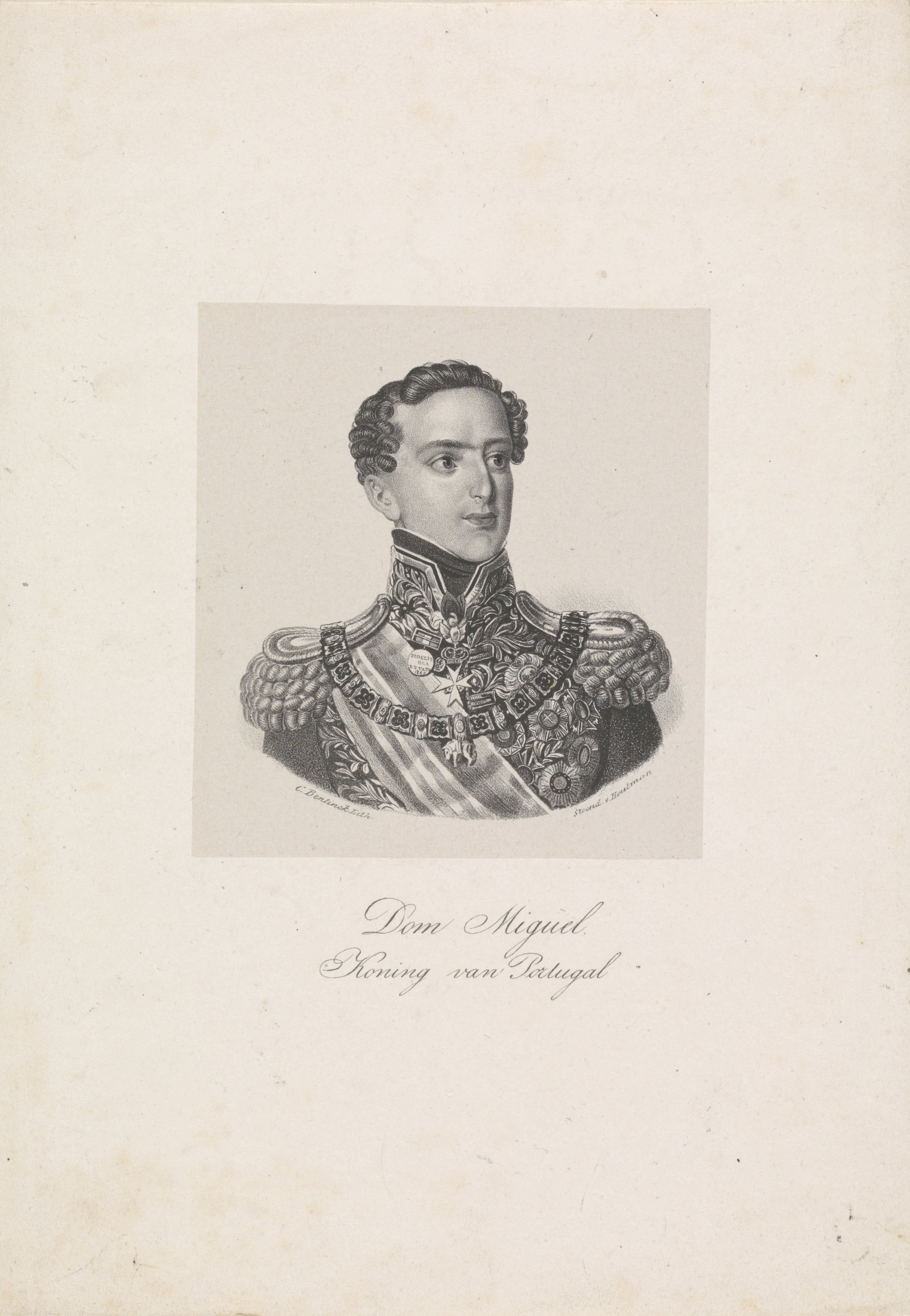Portret van Don Miguel, koning van Portugal