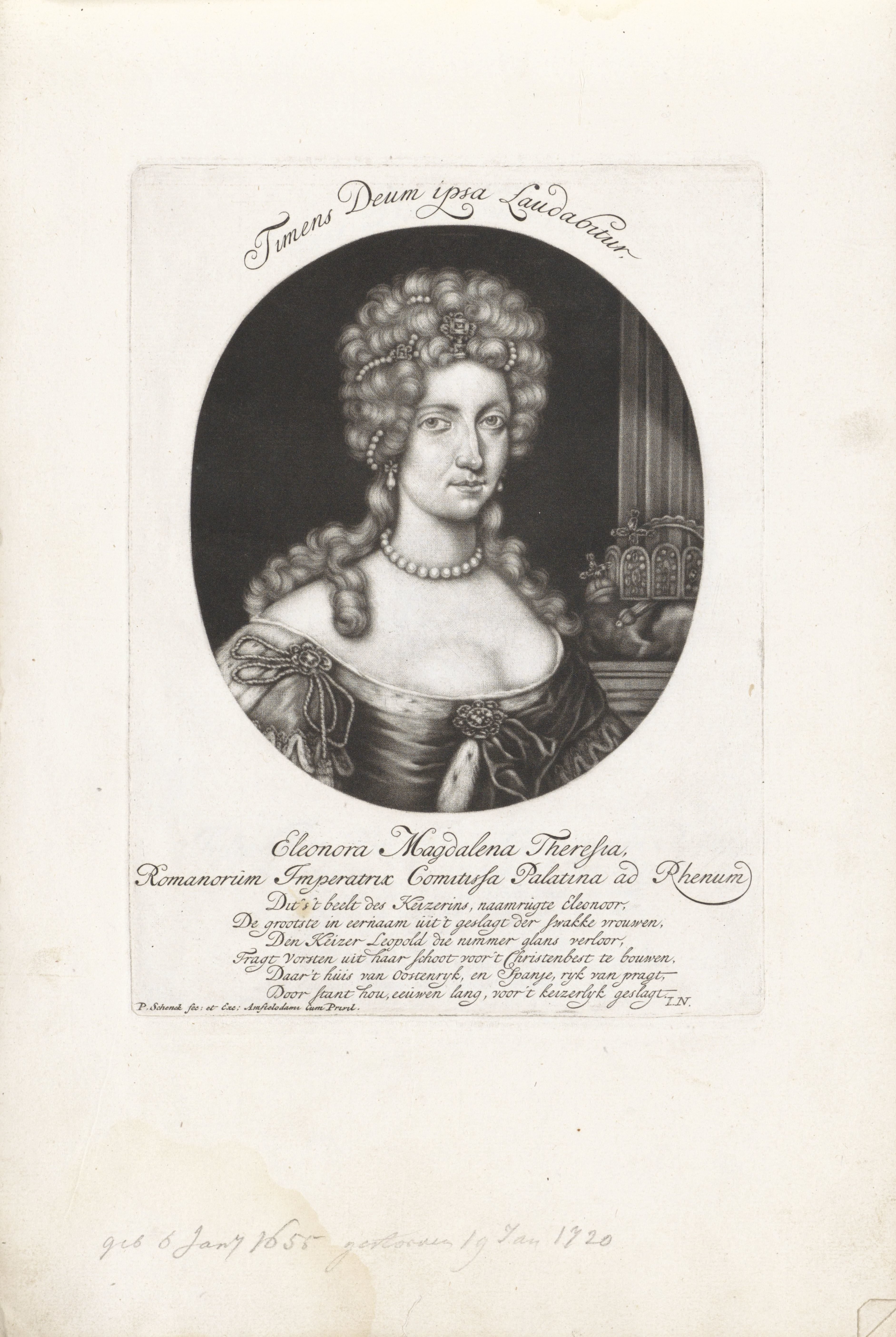 Portret van Eleonora van Palts-Neuburg