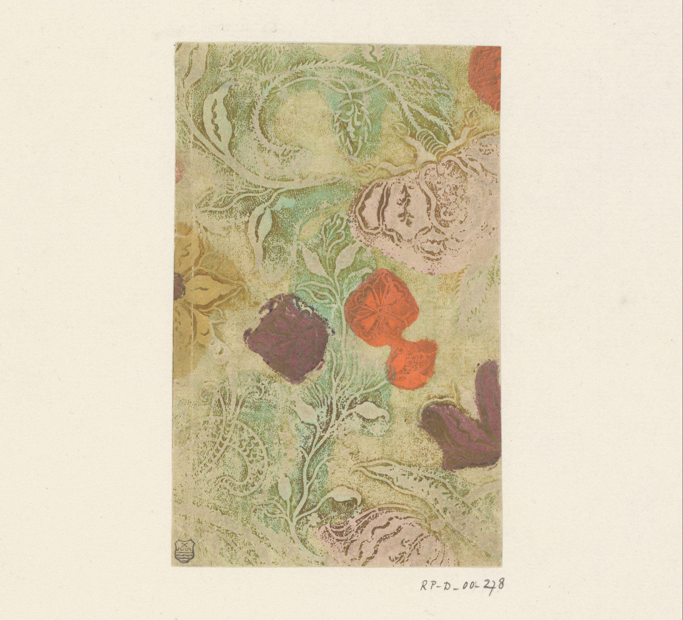 Blad met bloemen